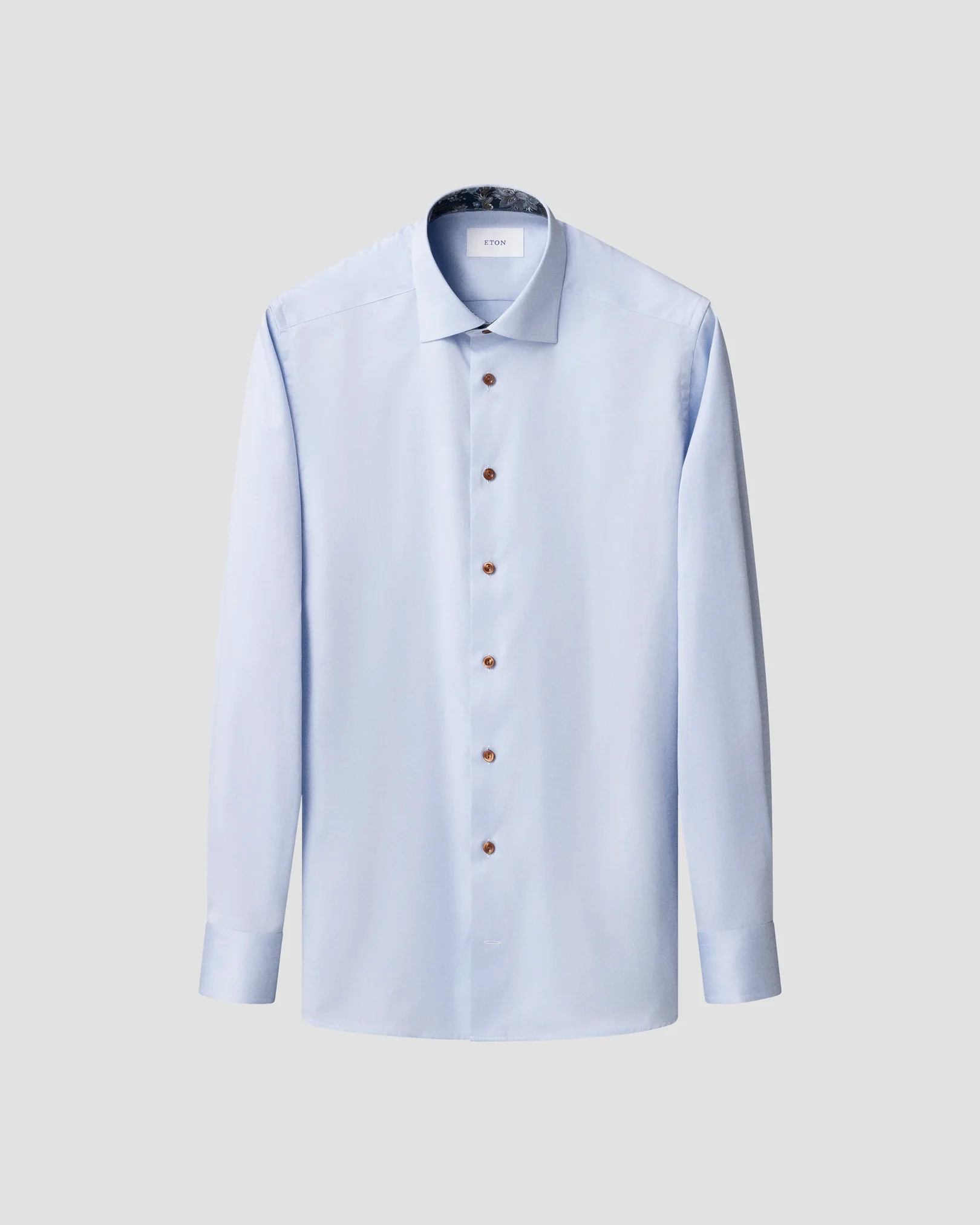 Eton - floral effect signature twill shirt cut away single slim