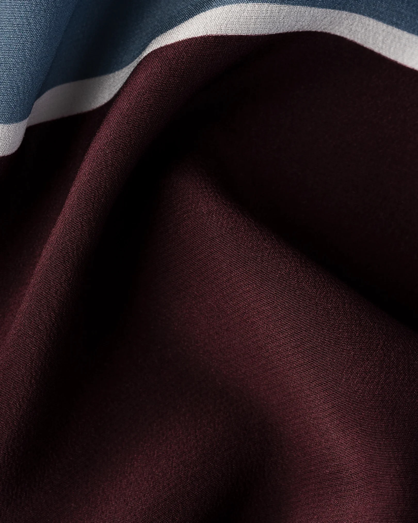 Eton - dark red striped solid silk bandana