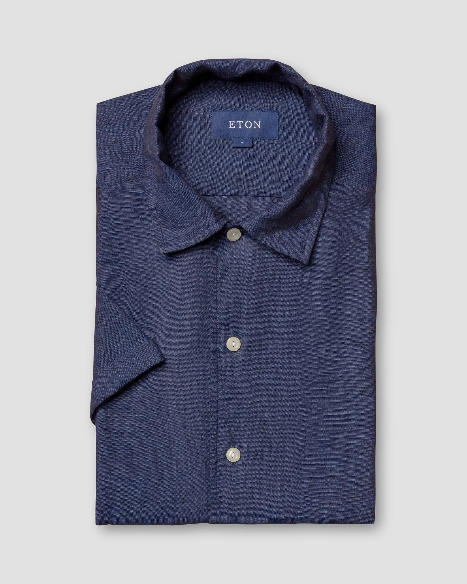 Eton - navy linen resort shirt