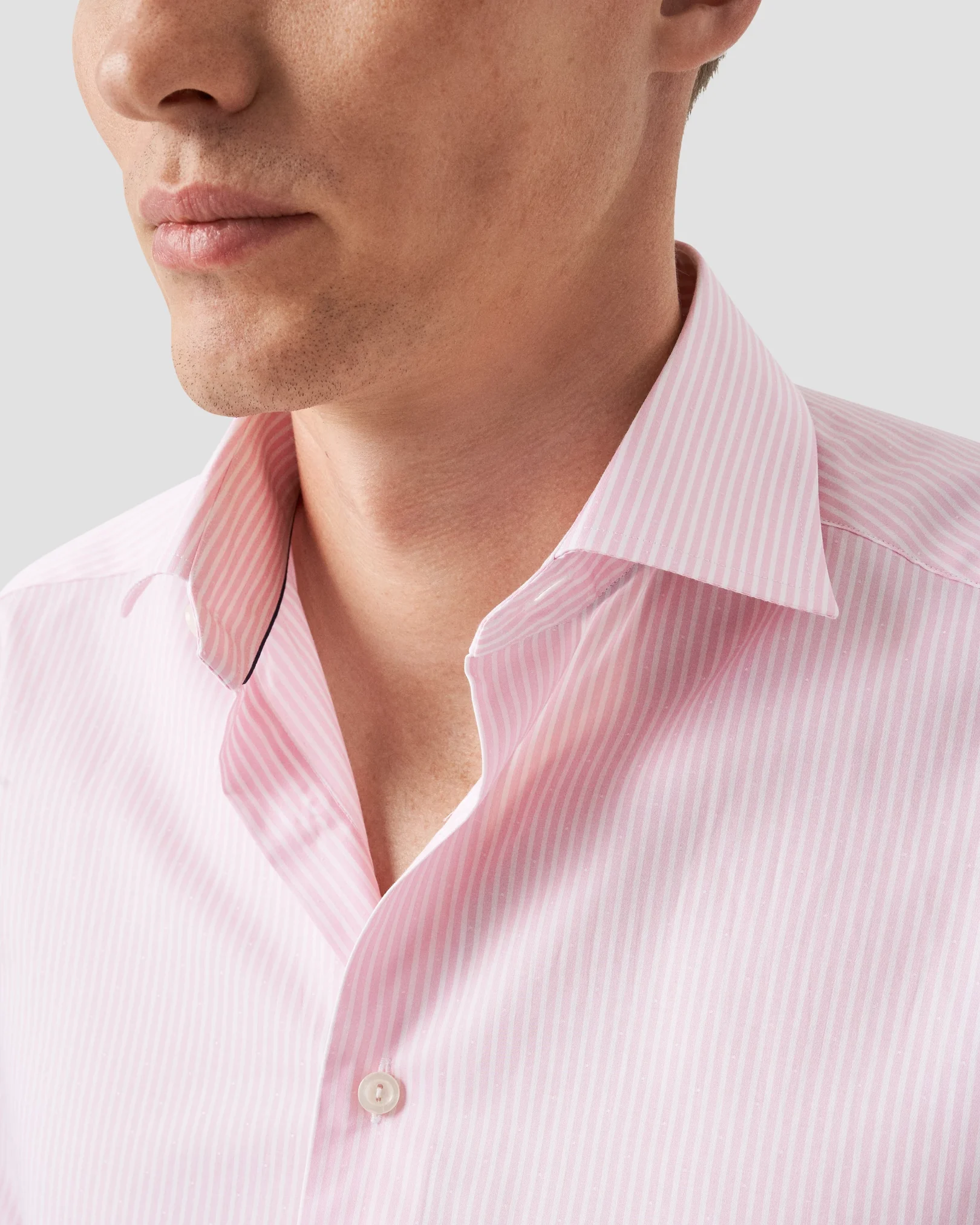 Eton - pink cut away collar made to order