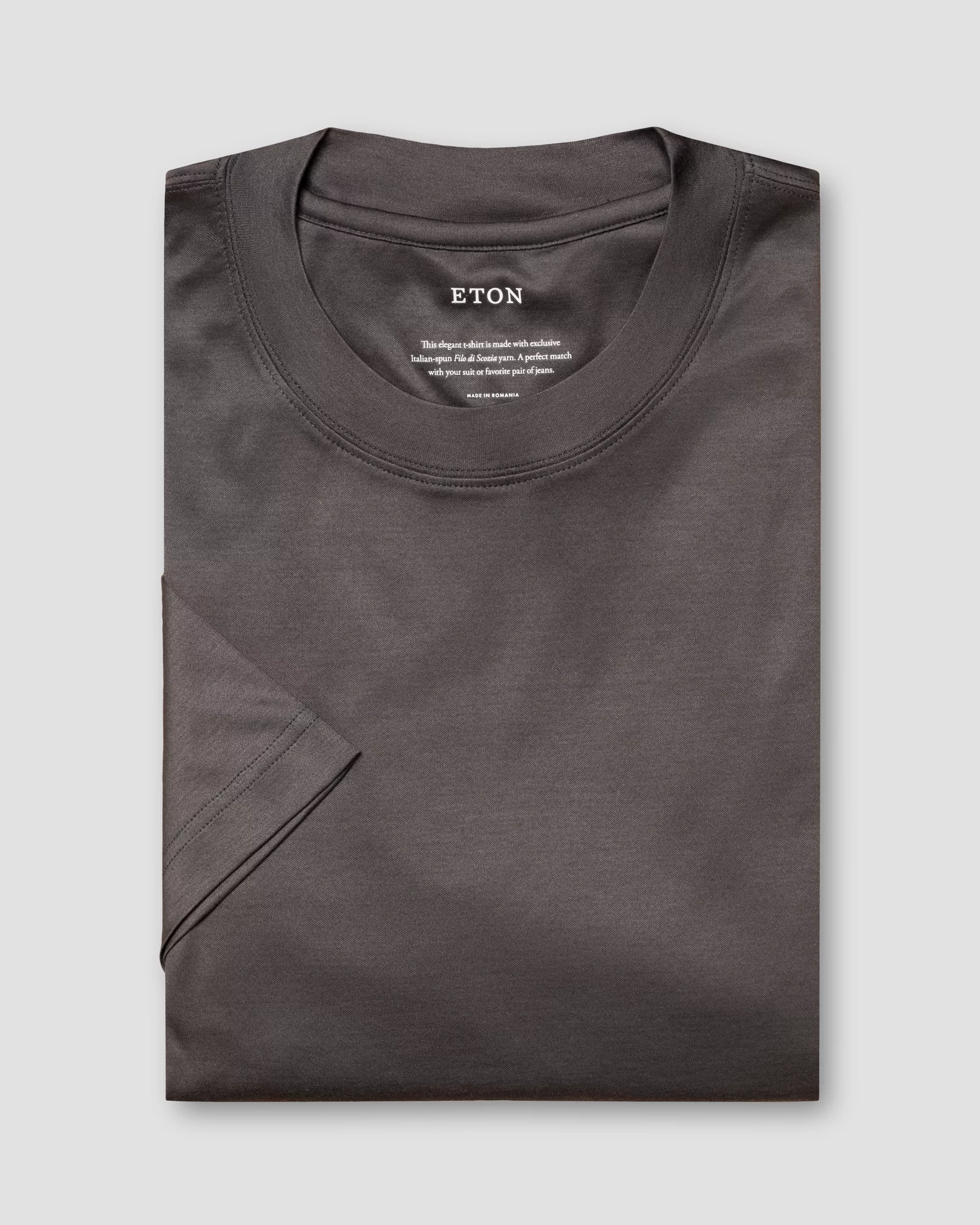 Eton - mid grey jersey t shirt short sleeve
