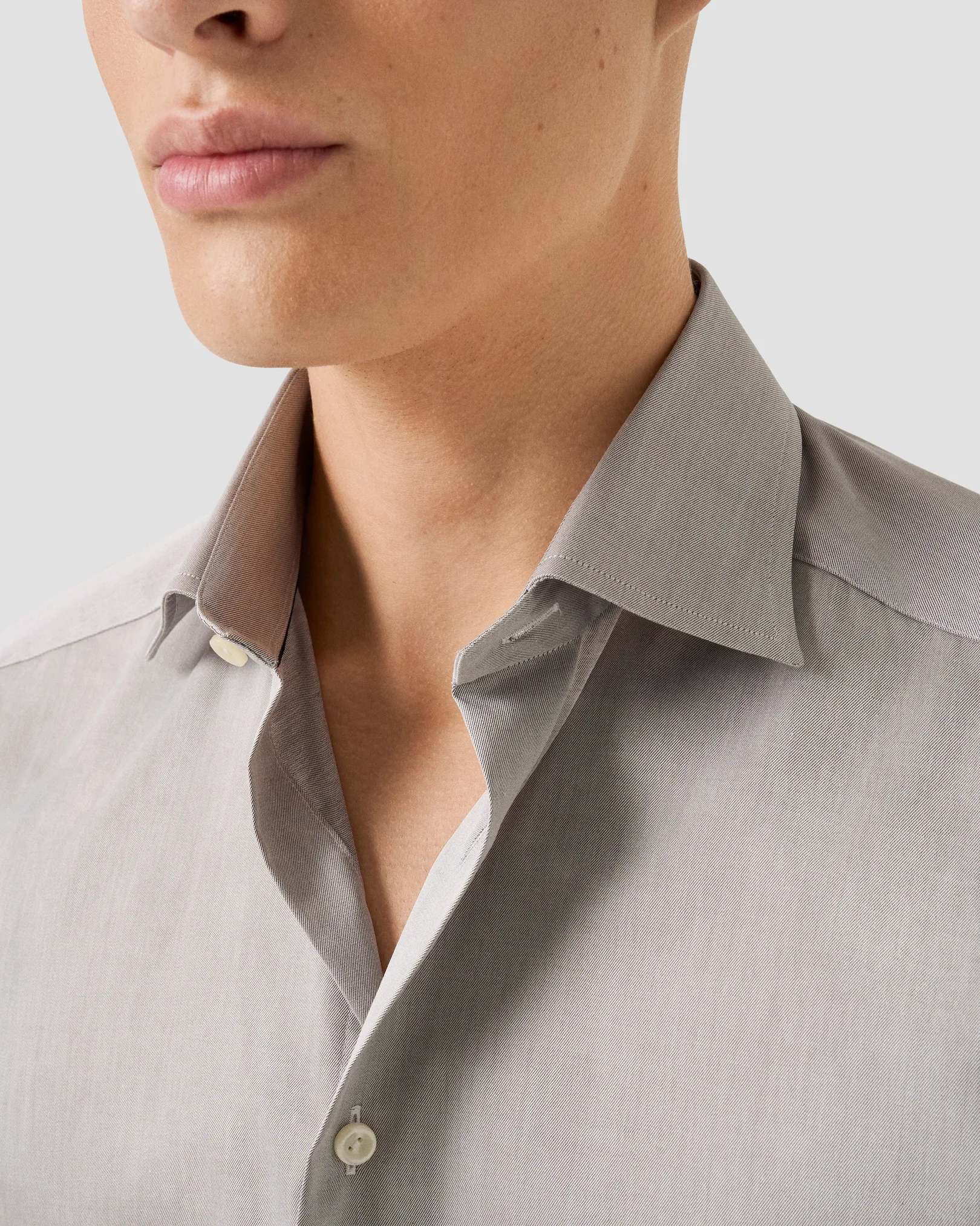 Eton - solid brown signature twill shirt