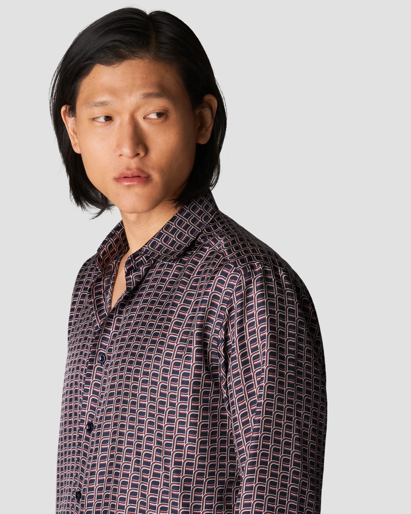 Eton - printed silk shirt