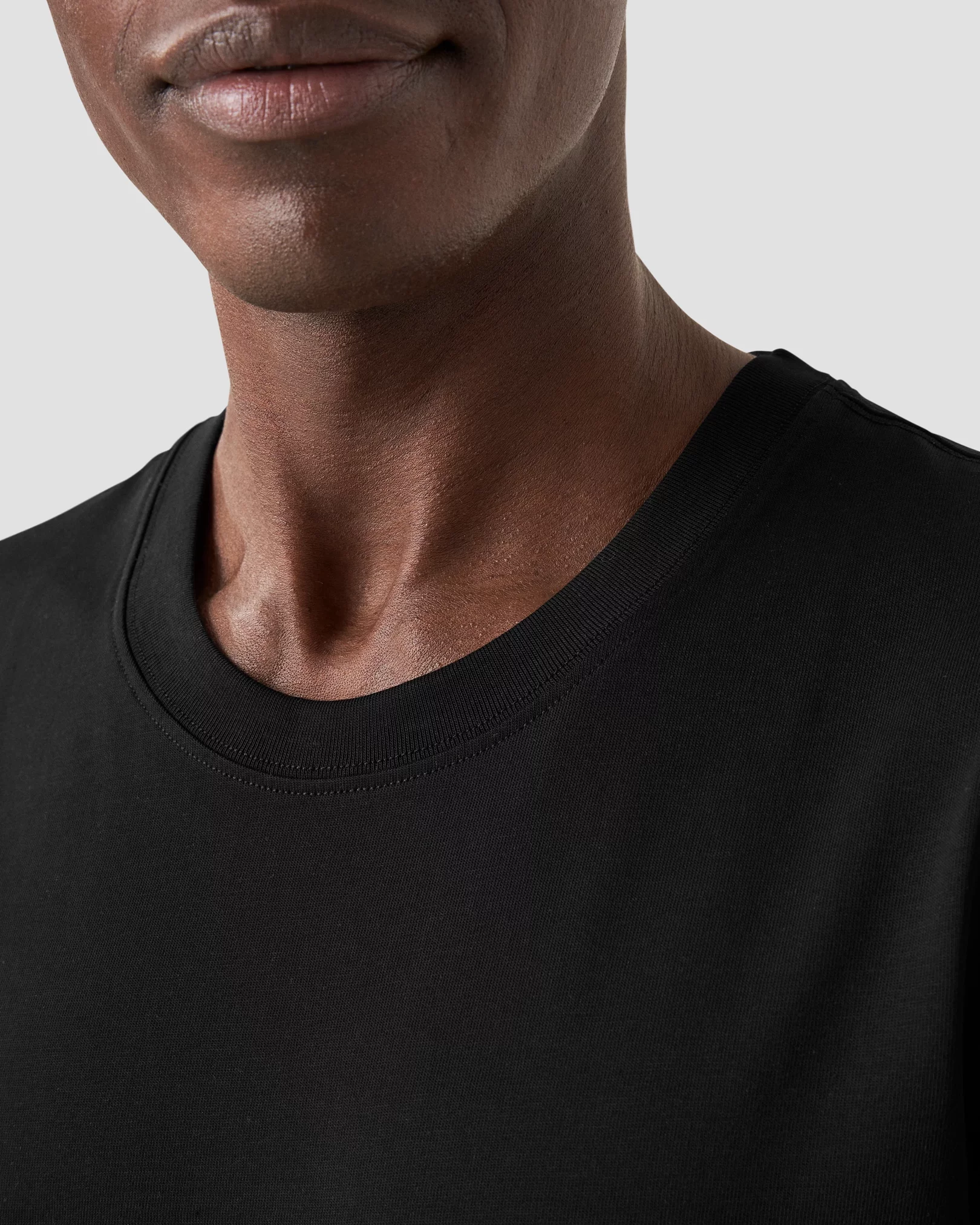 Eton - Chemise noire en T-shirt de coton Supima