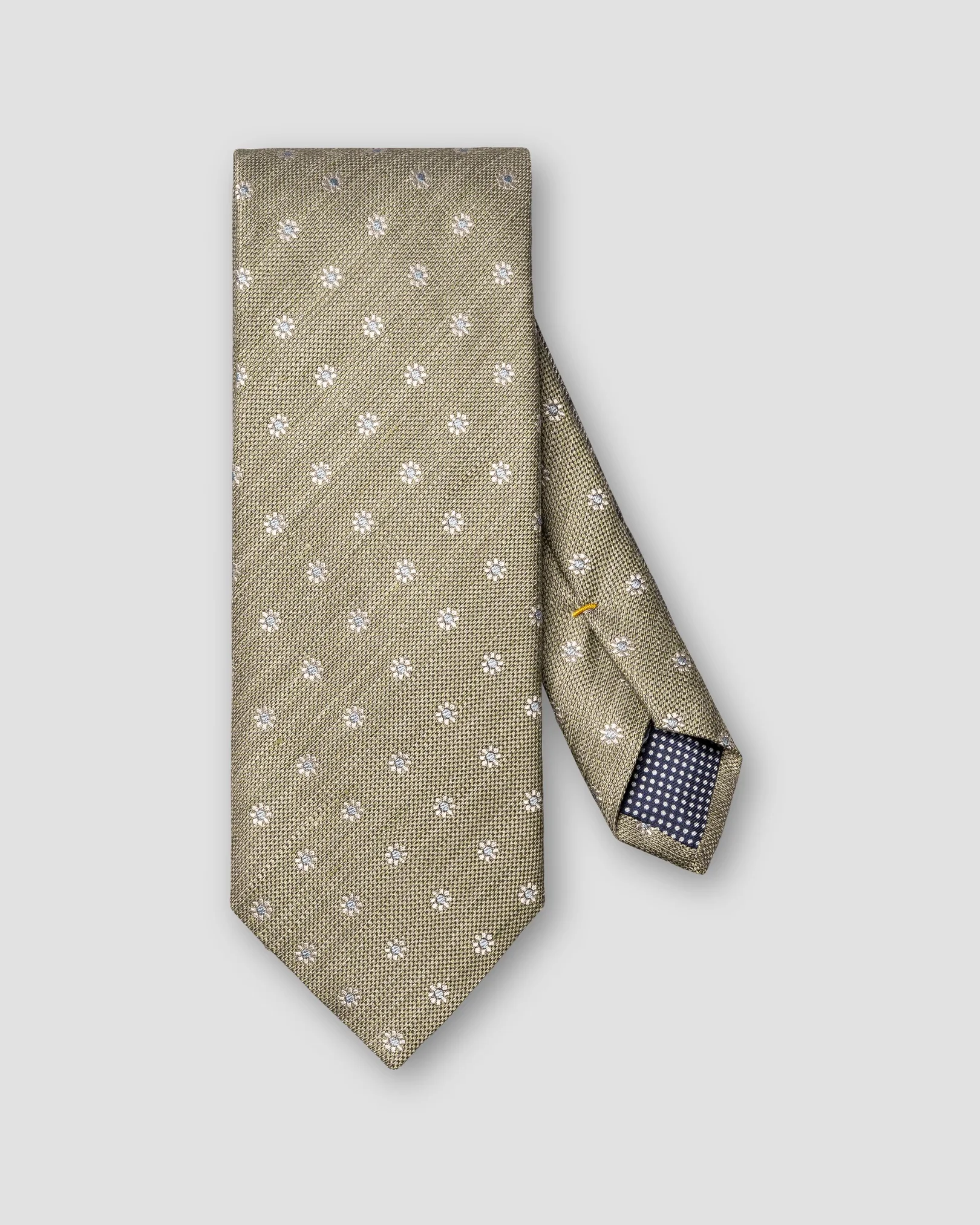 Eton - light green floral woven linen silk tie