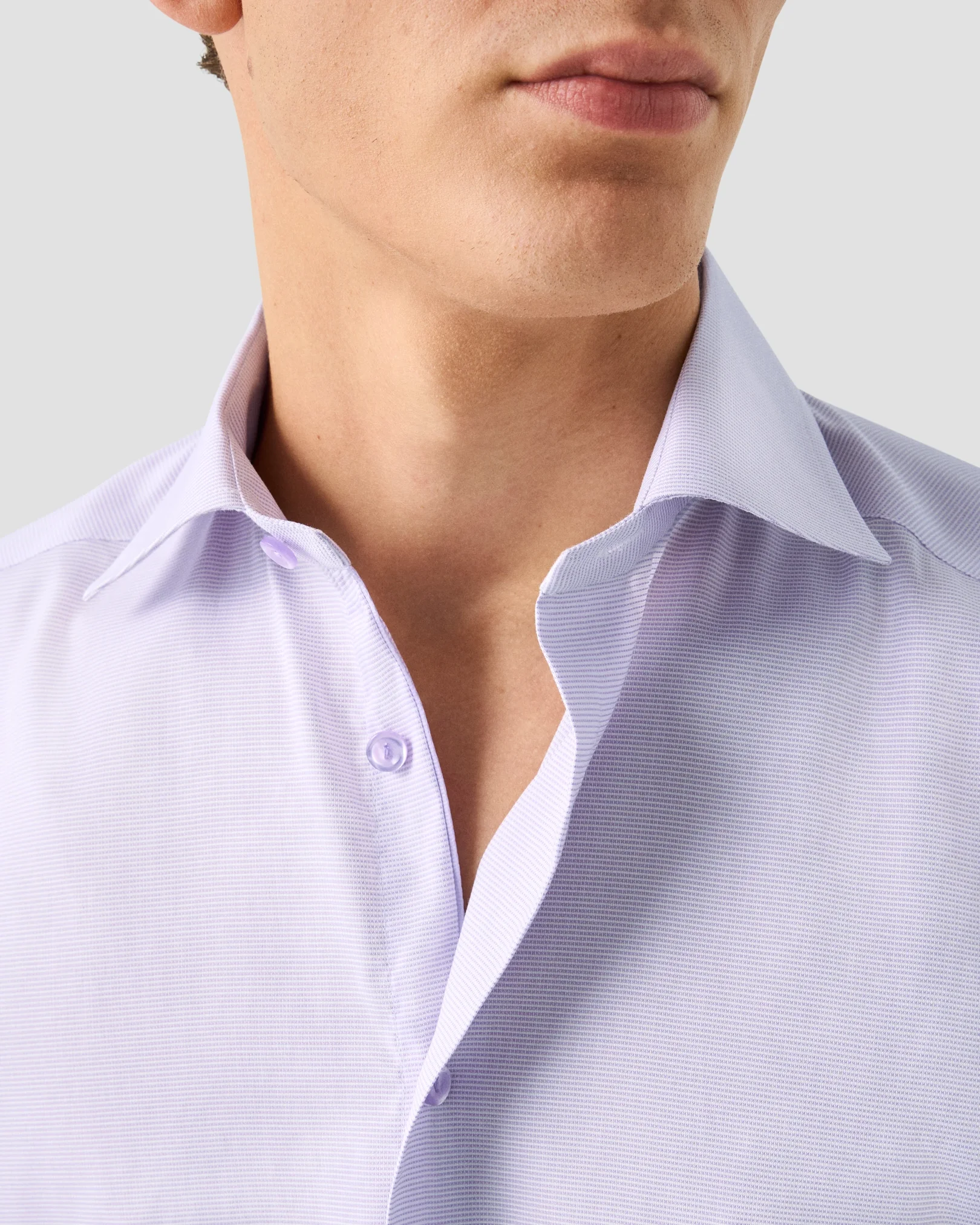 Eton - light purple twill shirt