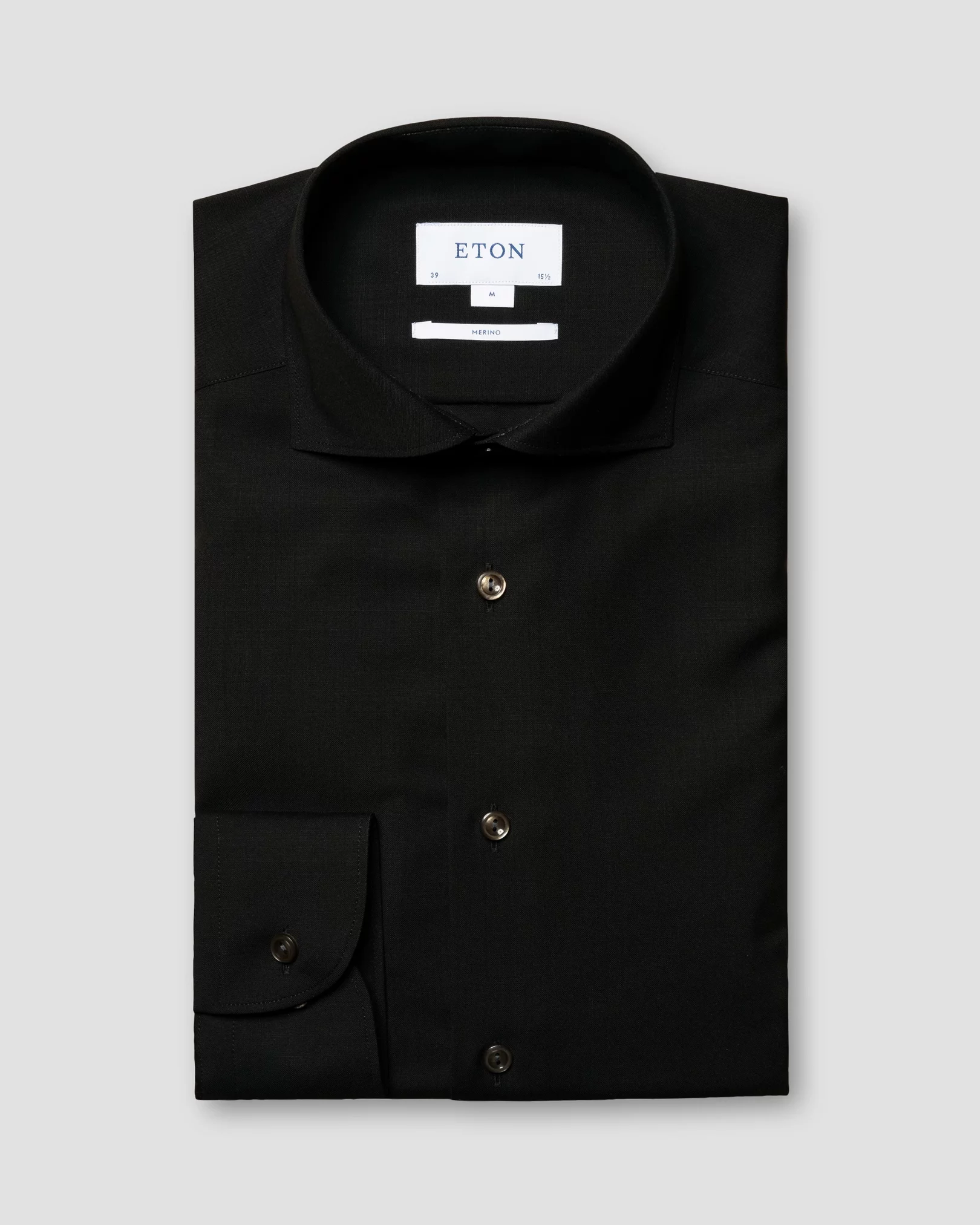 Black Merino Wool Shirt