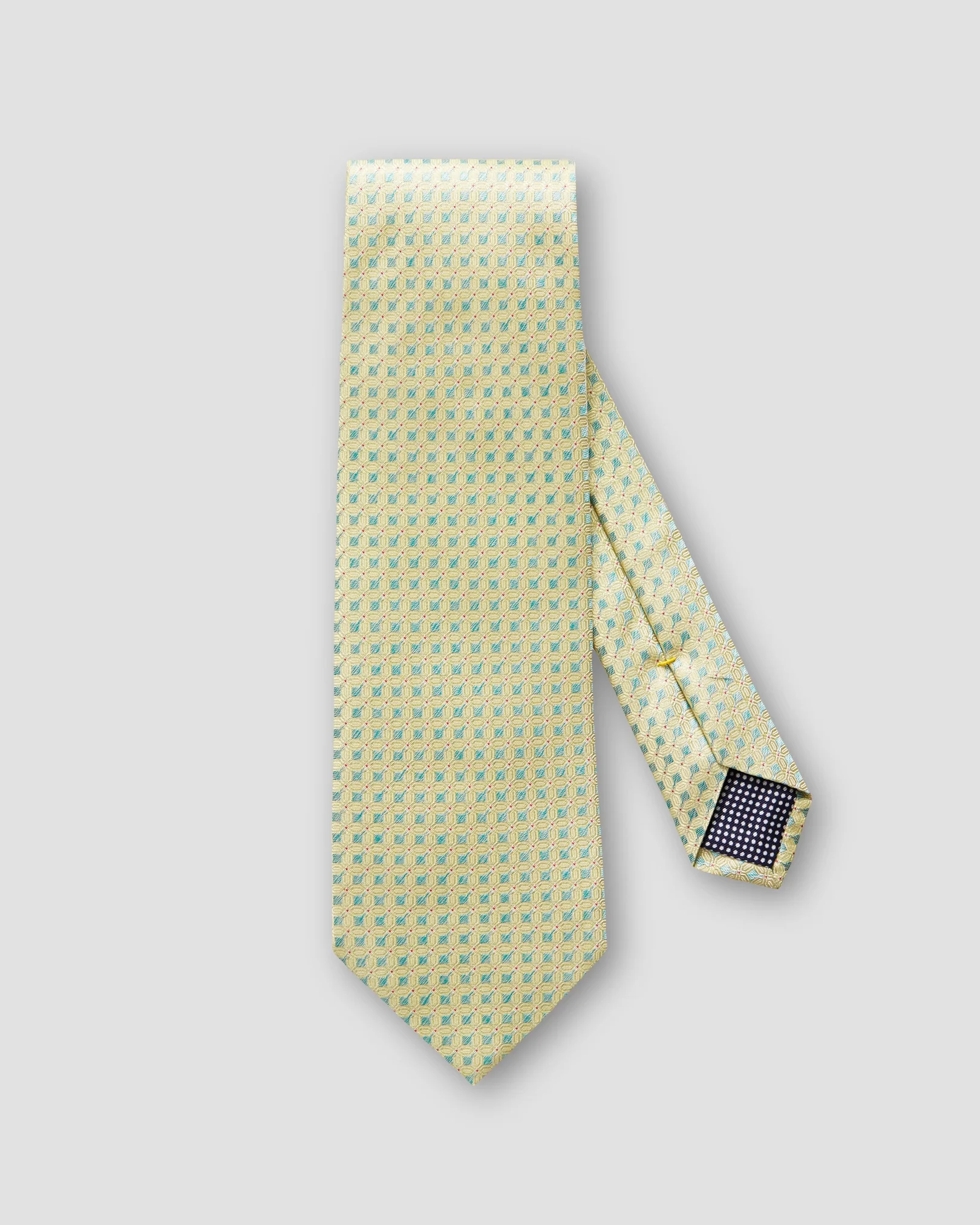 Eton - mint geometric block silk tie