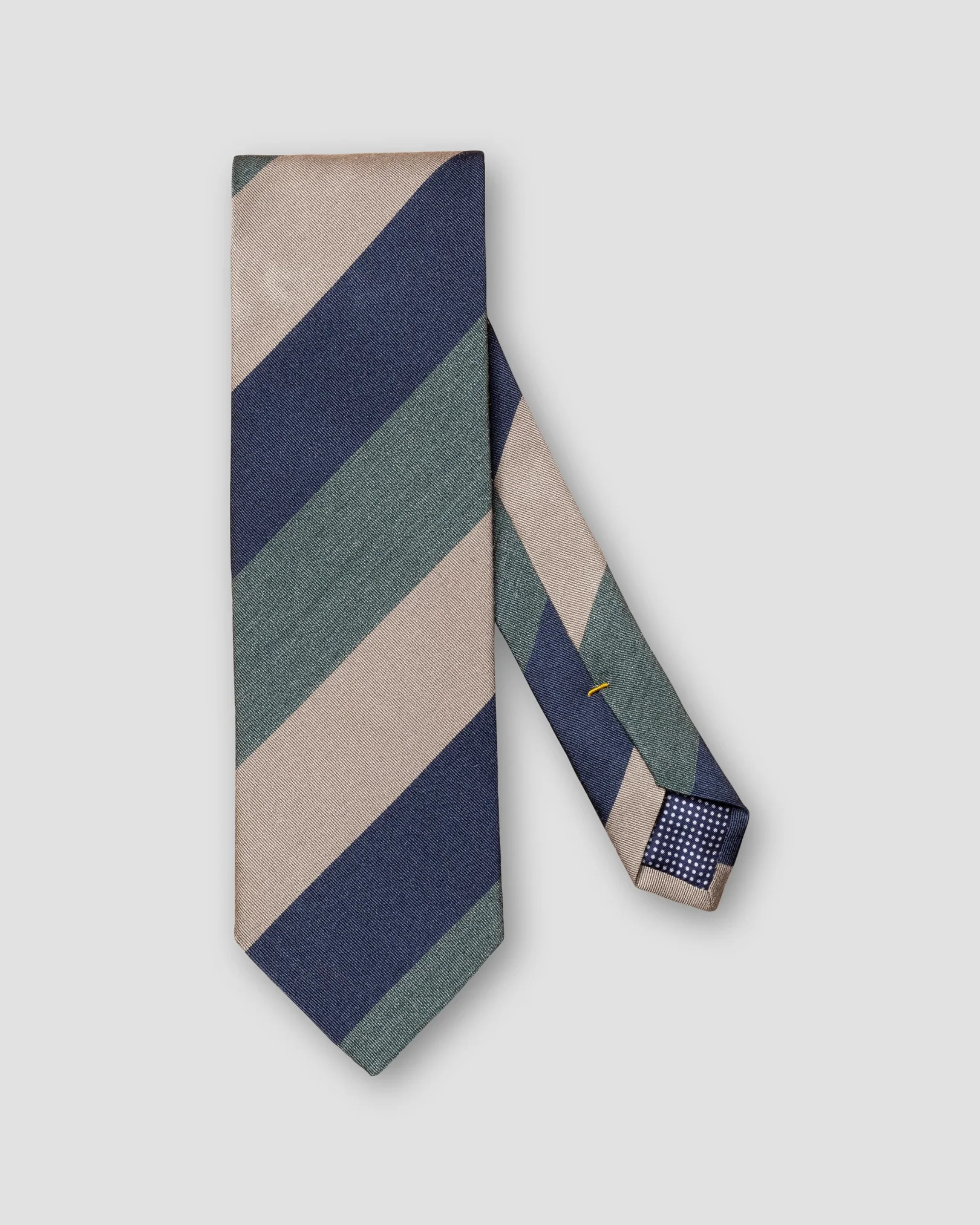 Eton - dark green striped silk tie