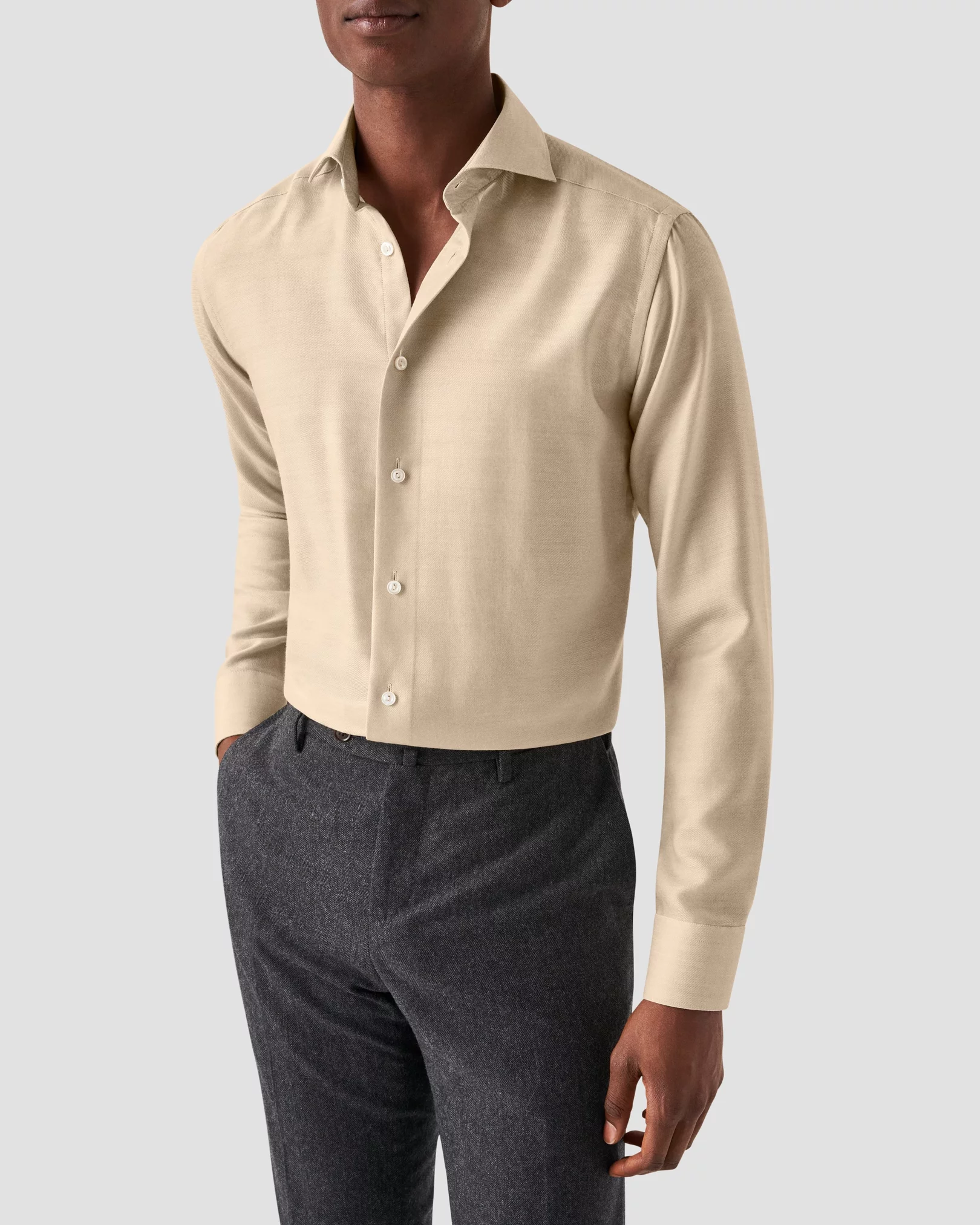 Eton - beige merino shirt