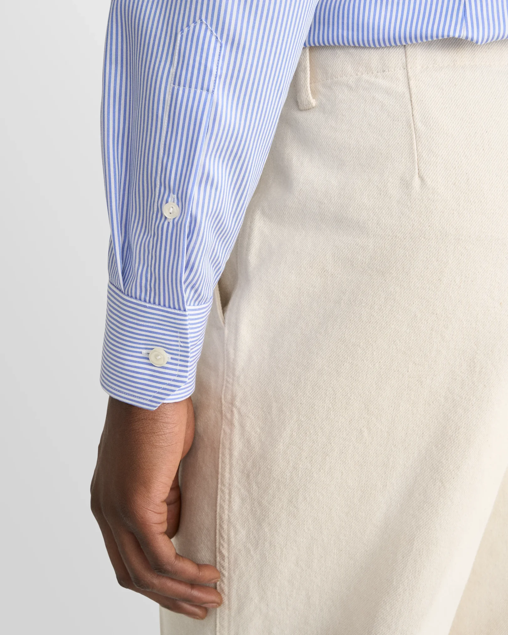 Eton - mid blue fine twill