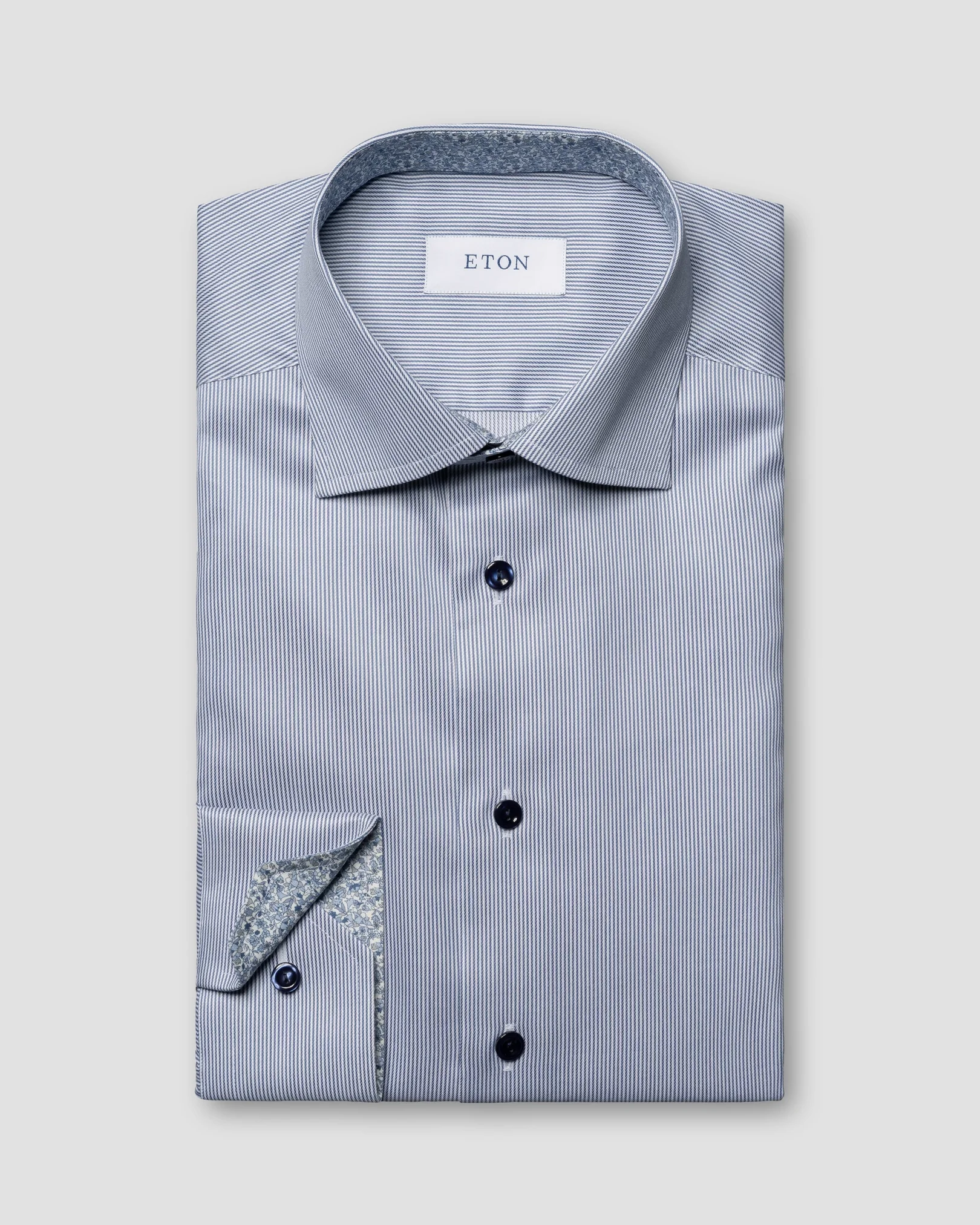 Eton - mid blue special detailed shirt