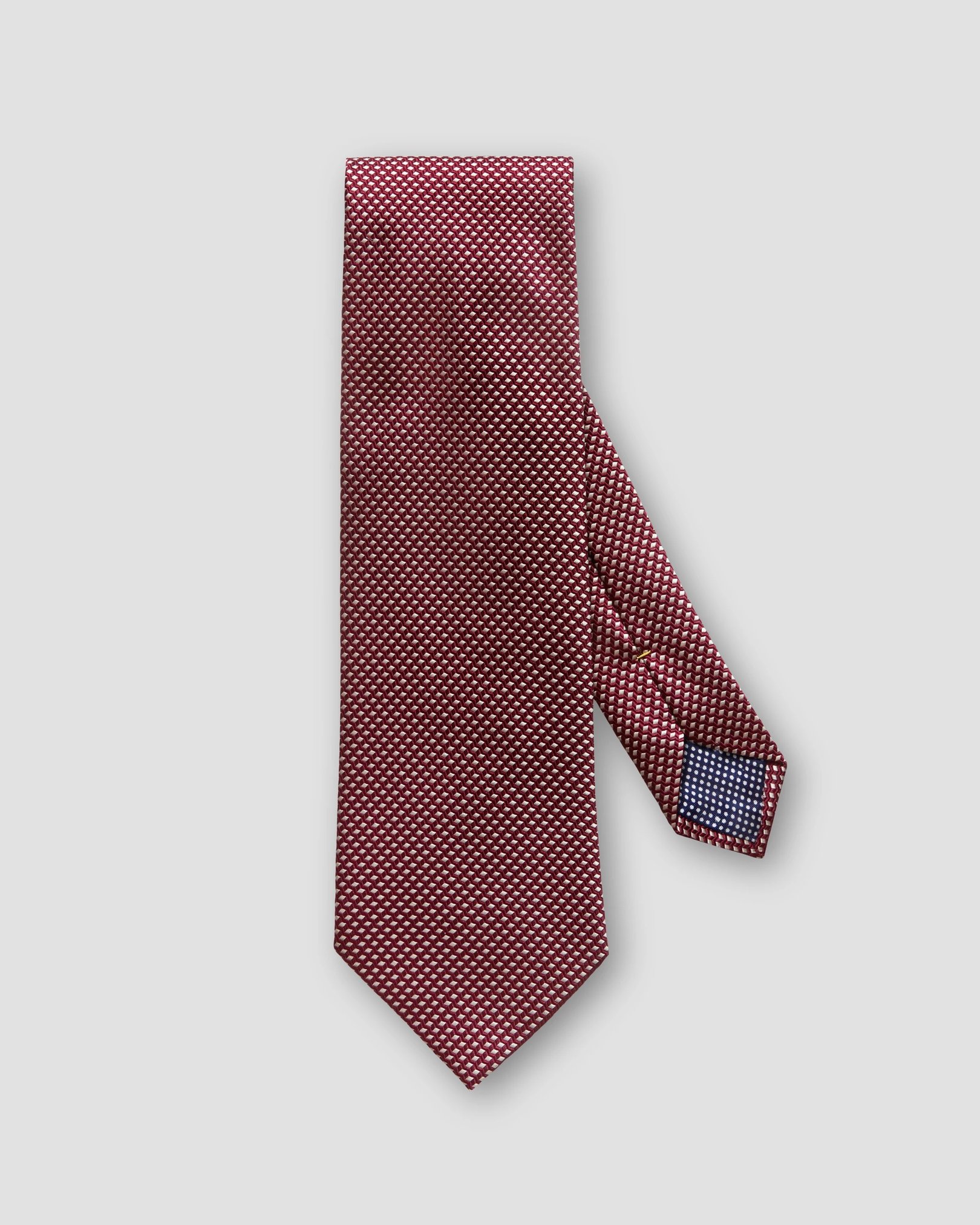 Eton - red geometric woven silk tie