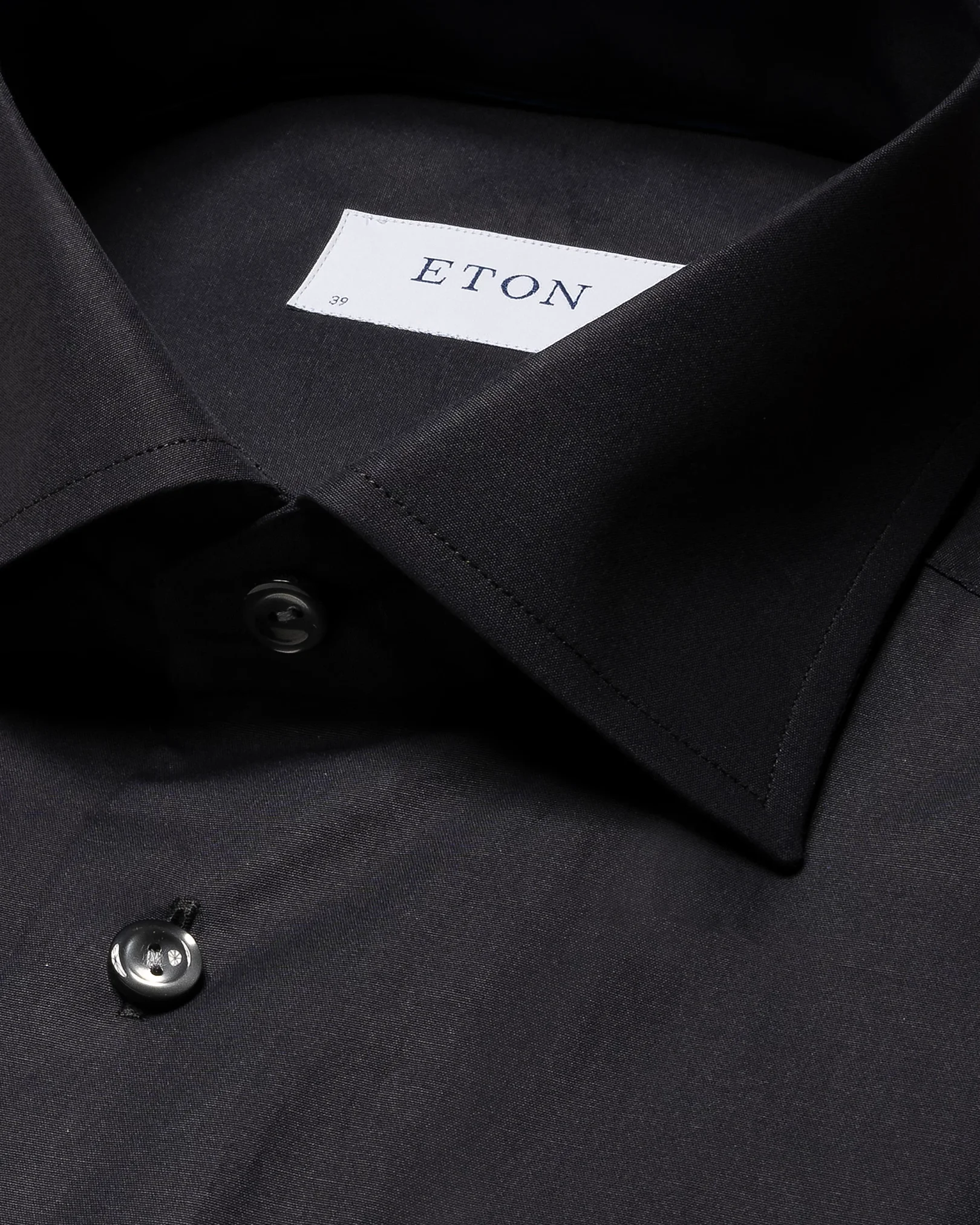 Eton - black plain weave