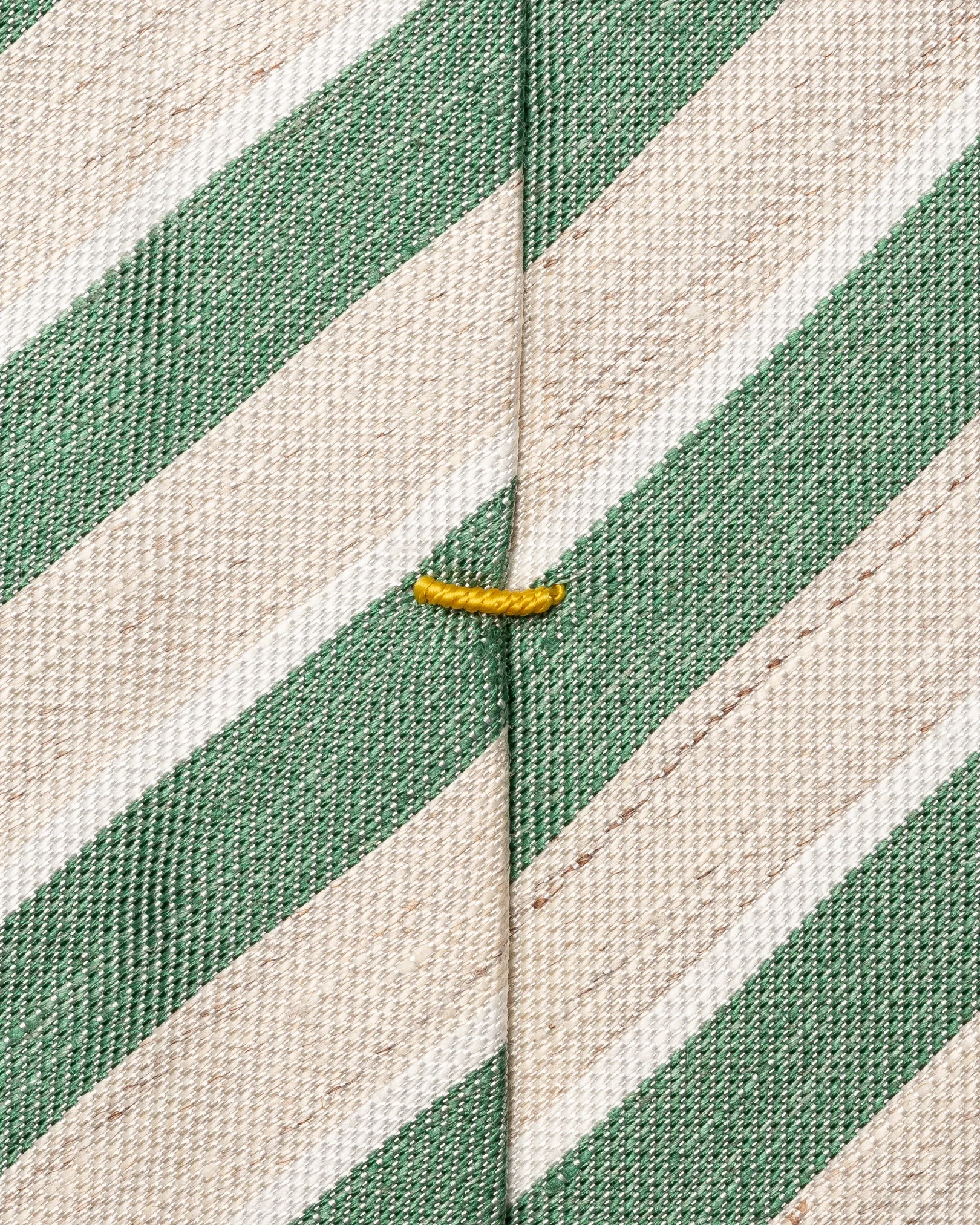 Eton - striped woven linen silk tie light green 261