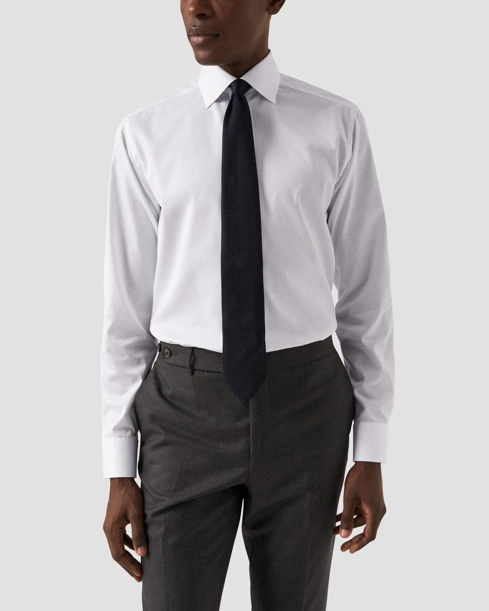 Eton - Chemise blanche en twill signature