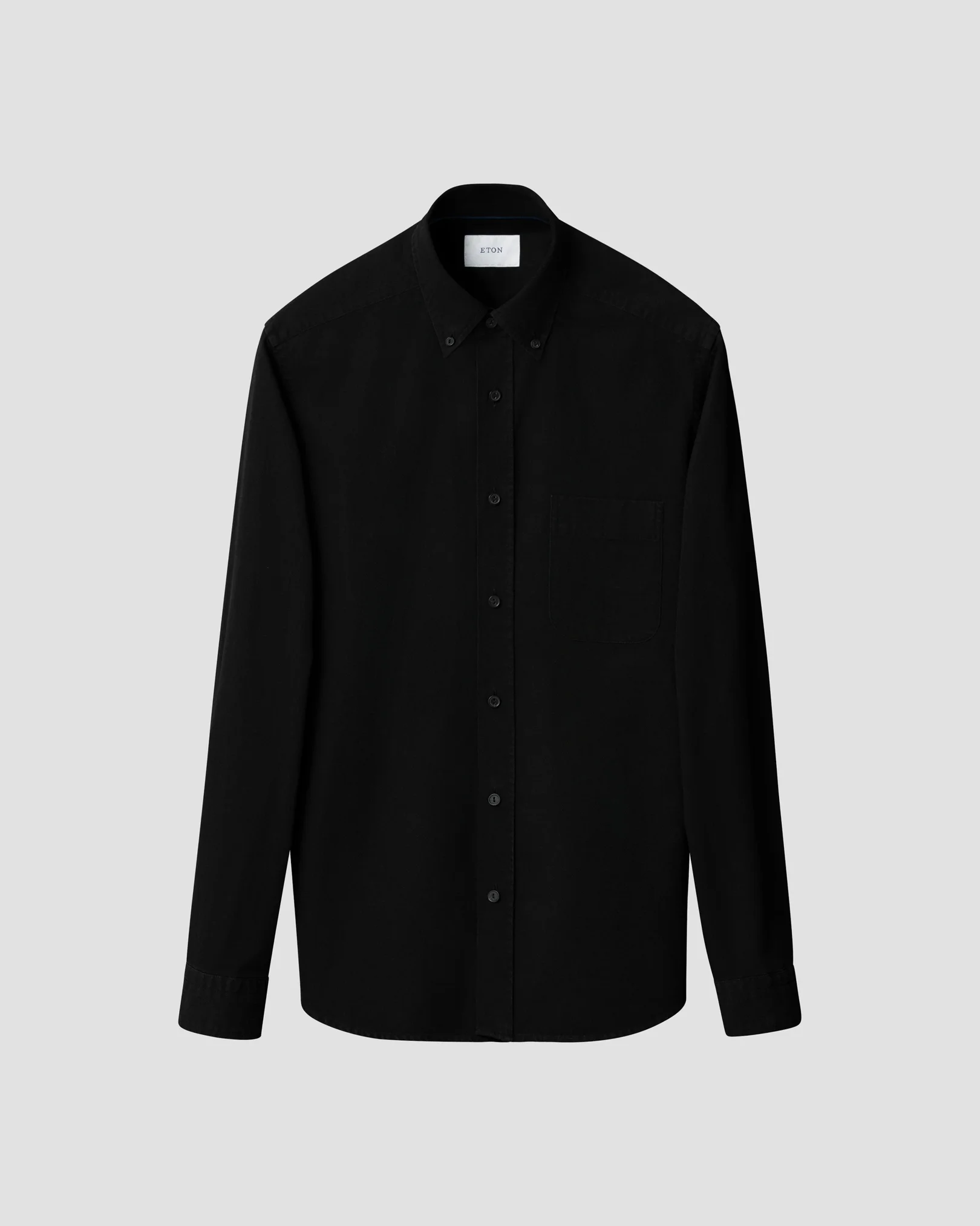 Eton - dark wash denim stretch shirt black dark wash denim stretch shirt