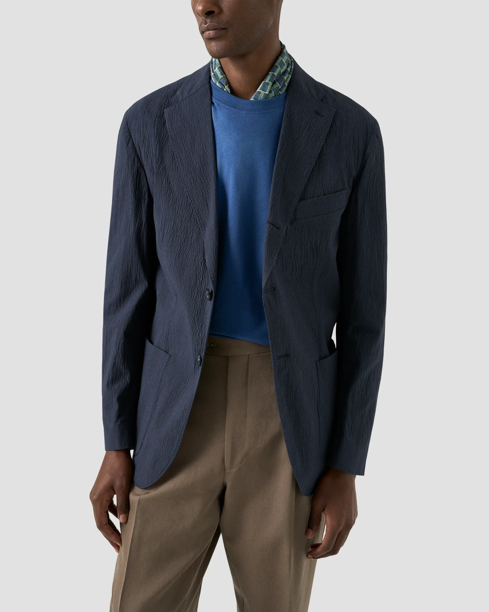 Eton - seersucker cotton soft jacket