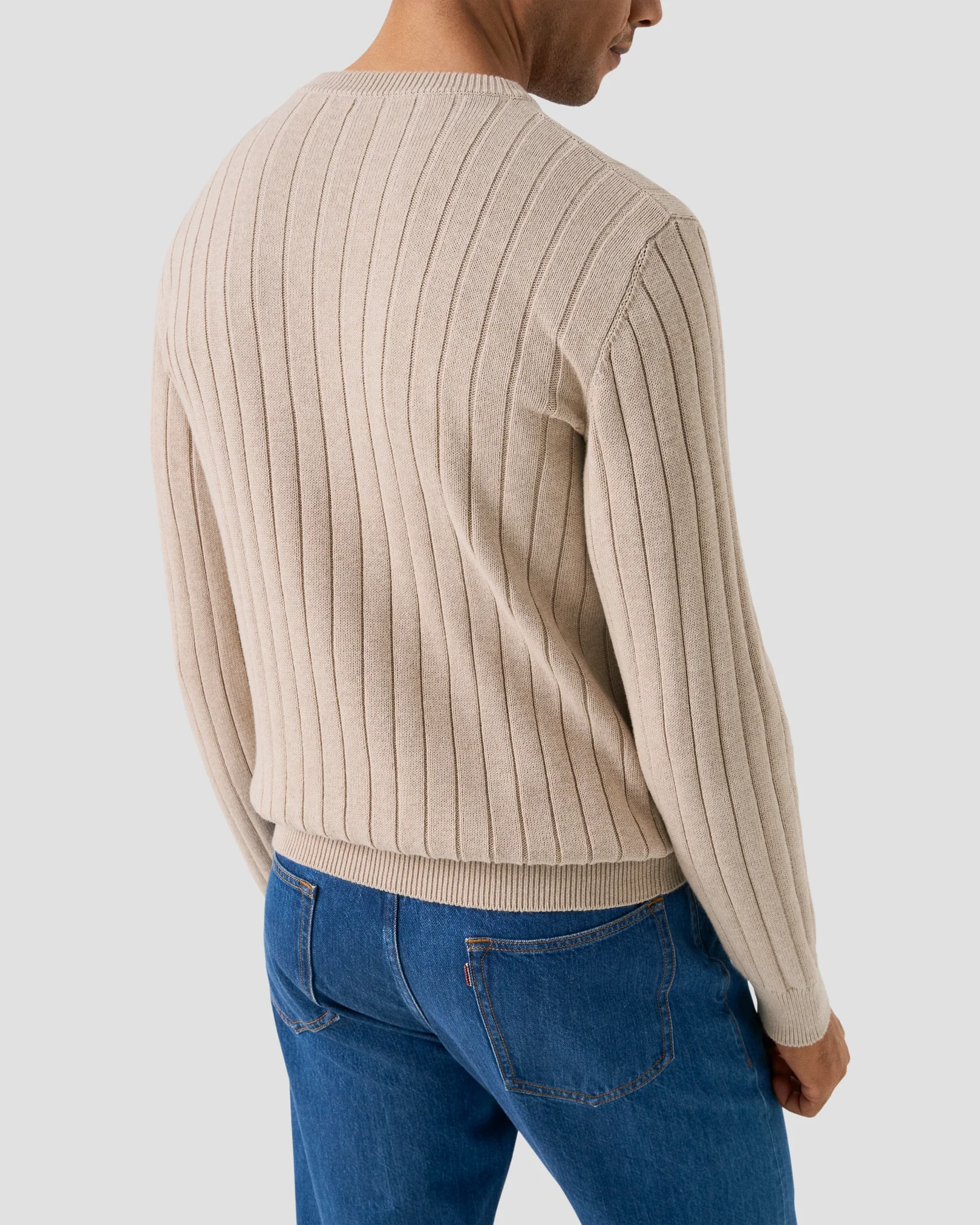 Eton - Cotton Structure Knit Crew Neck