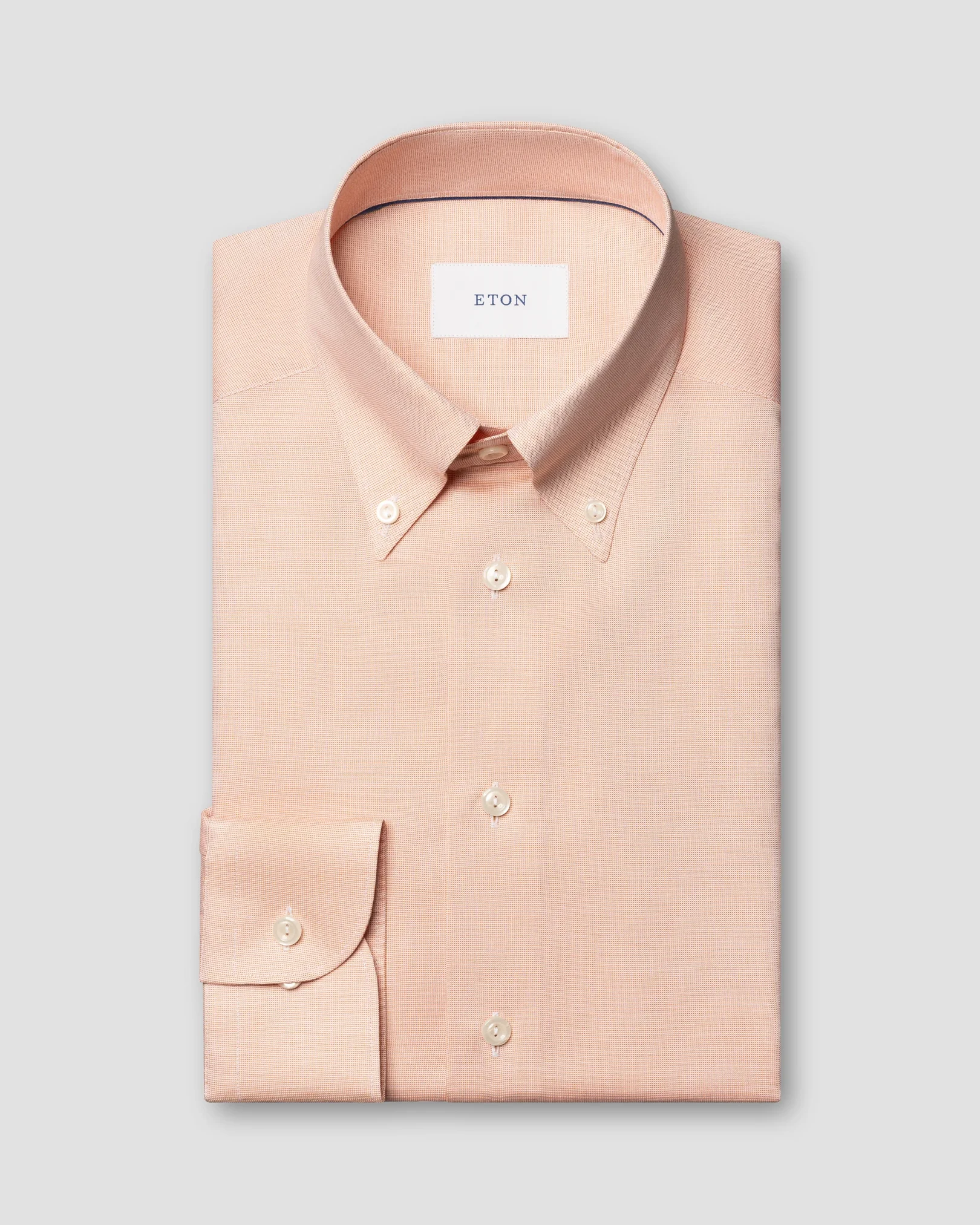 Eton - orange solid wrinkle free oxford