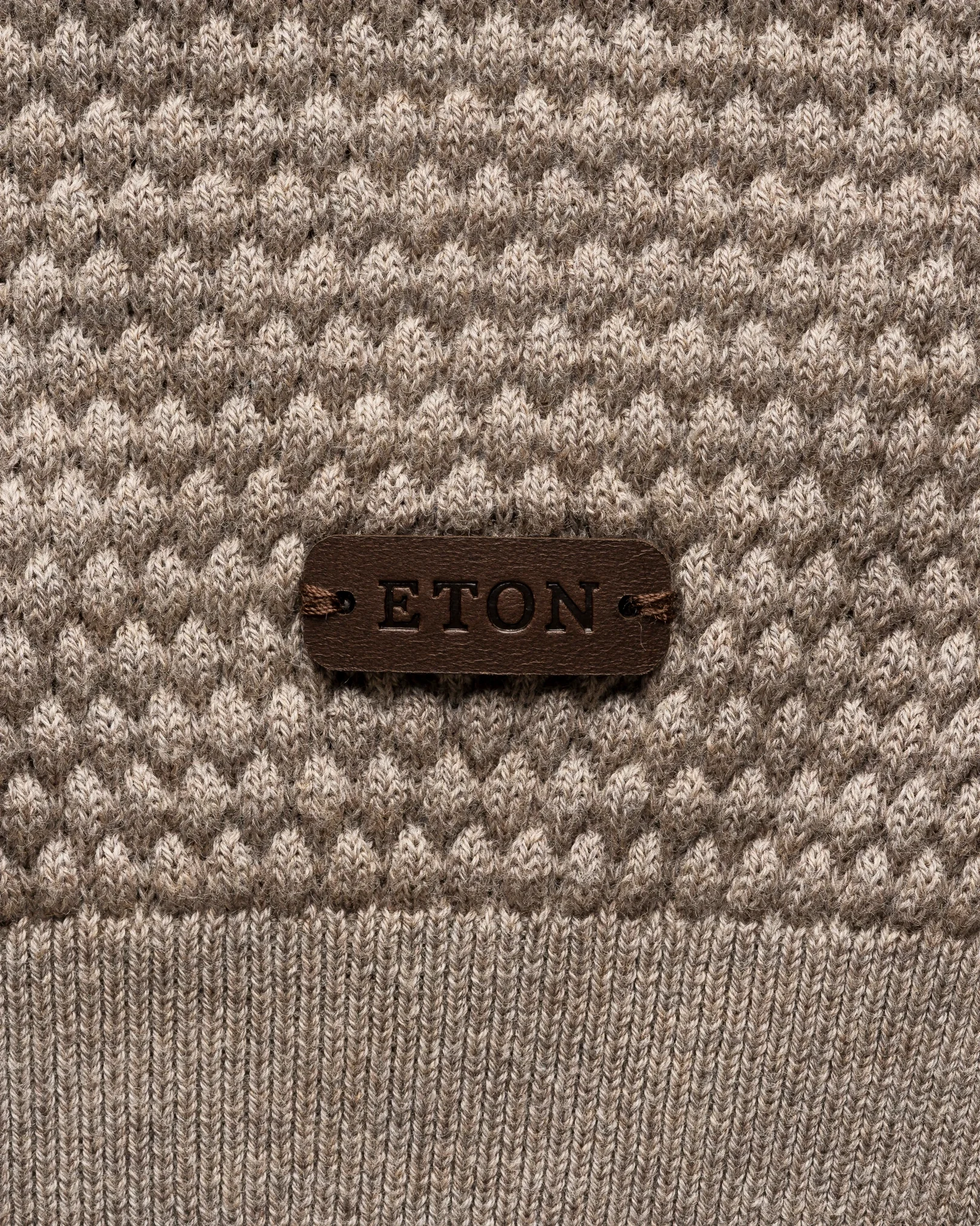 Eton - beige structure knit cotton 258