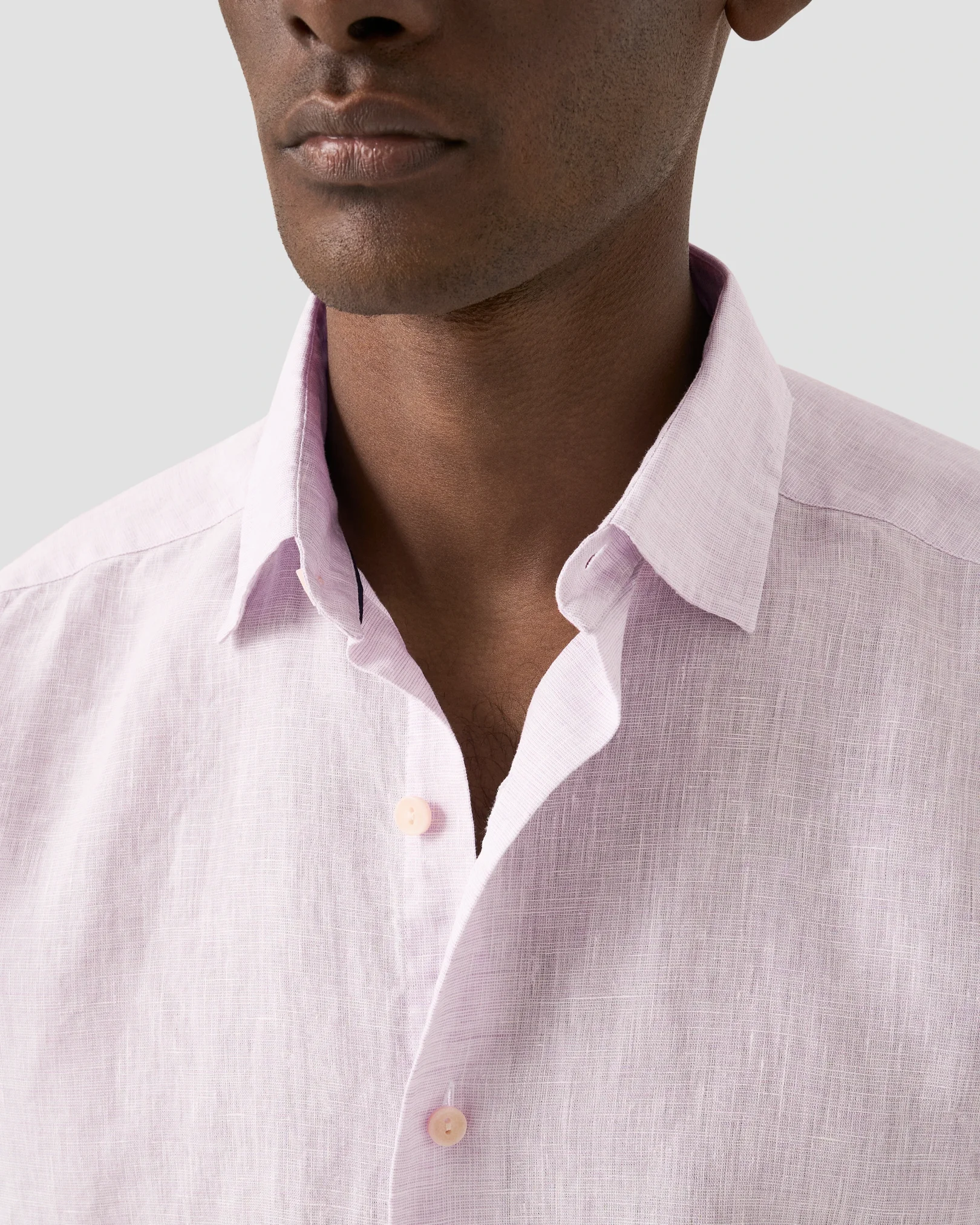 Eton - solid linen short sleeve shirt 261