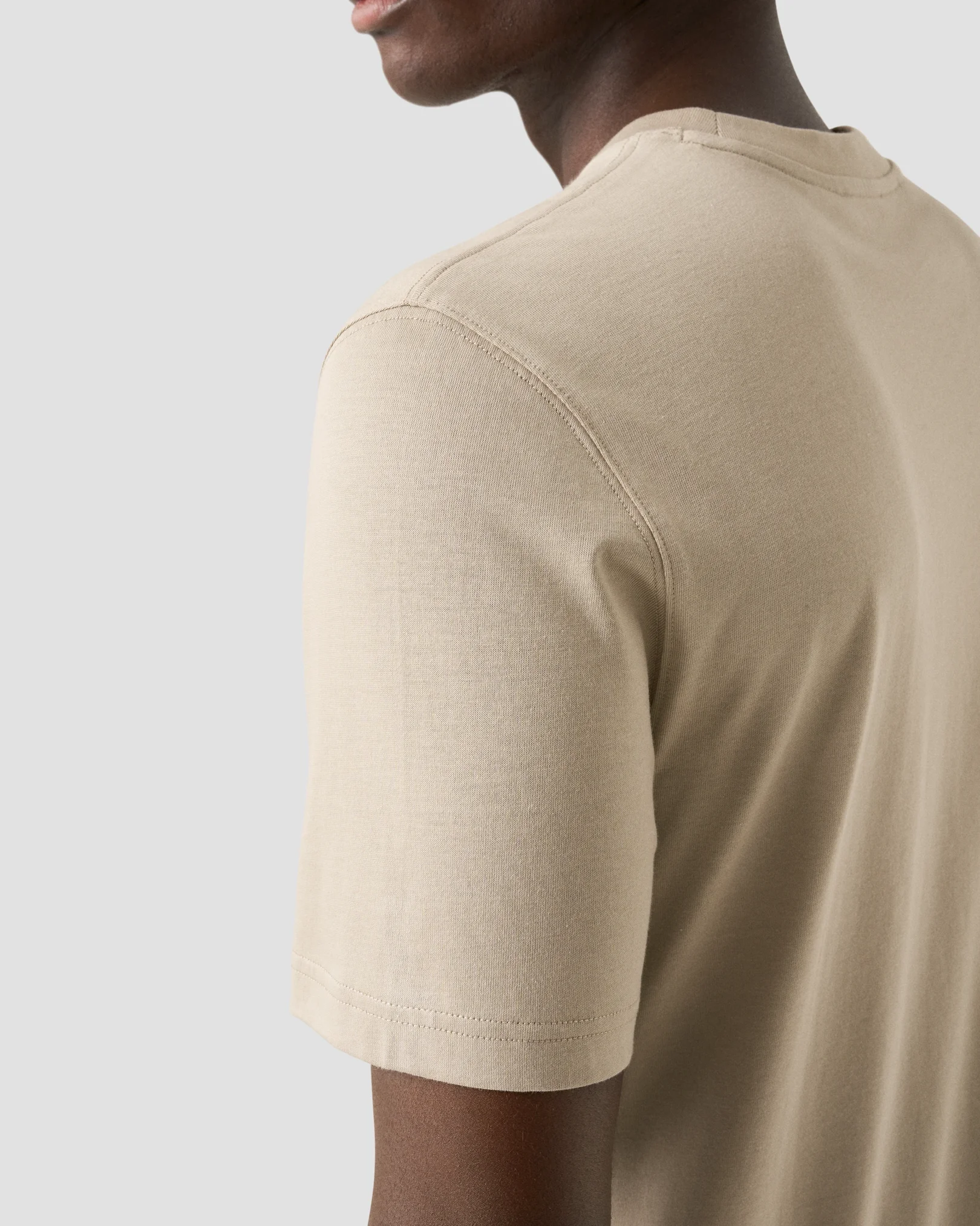 Eton - beige single jersey supima cotton t shirt