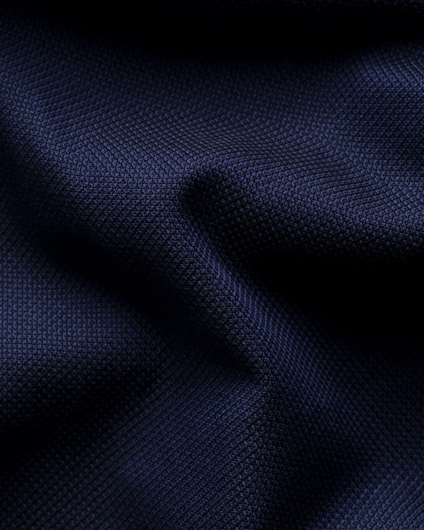 Eton - navy blue solid oxford shirt button down