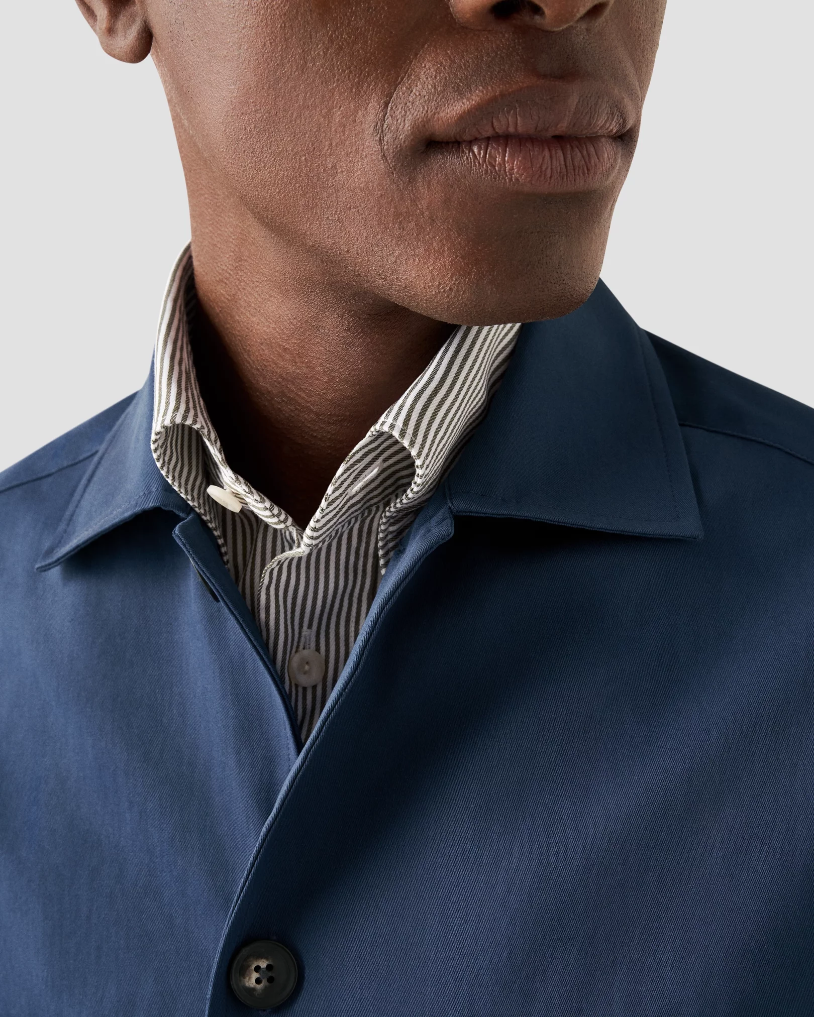 Eton - dark blue turndown overshirt