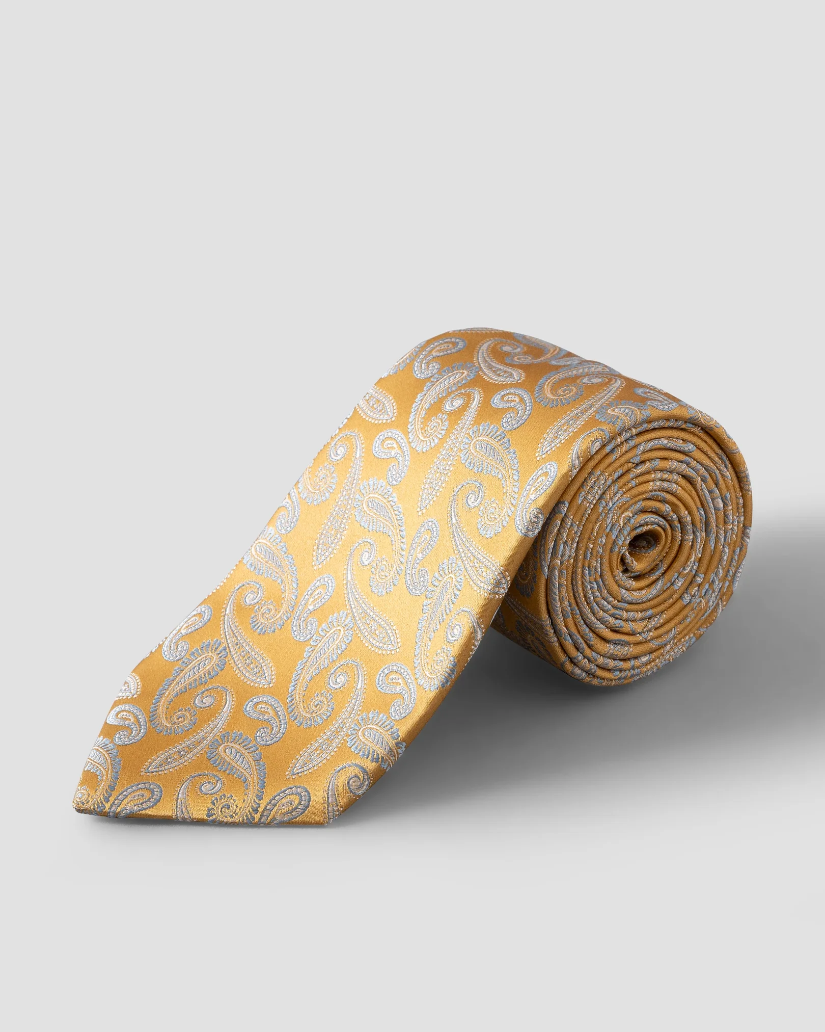 Eton - paisely woven silk tie yellow paisely woven silk tie