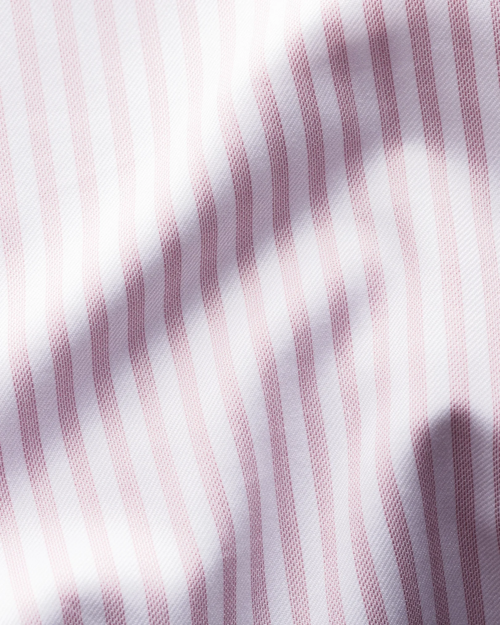 Eton - pink striped signature twill shirt extreme cut away