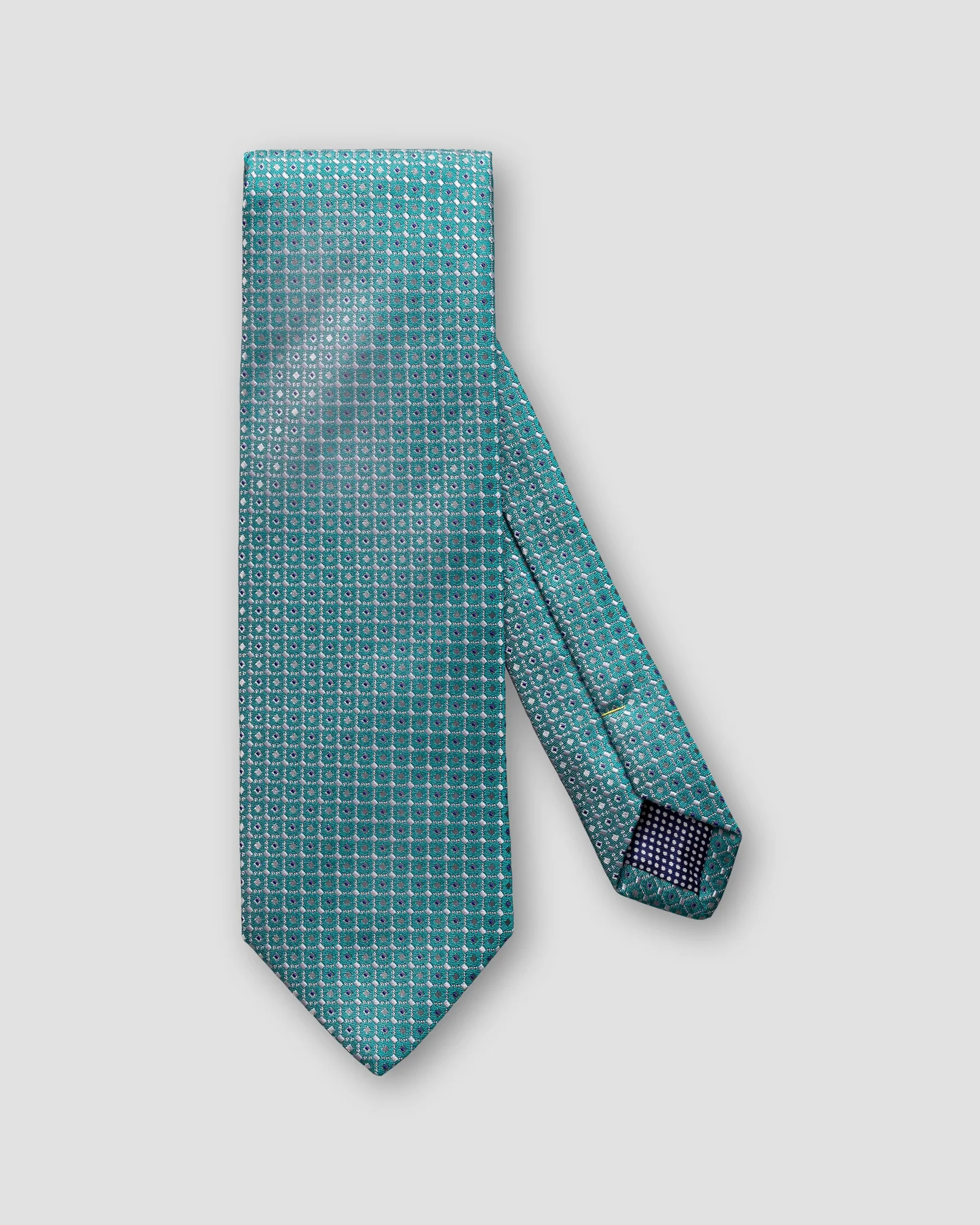 Eton - dark green micro floral silk tie