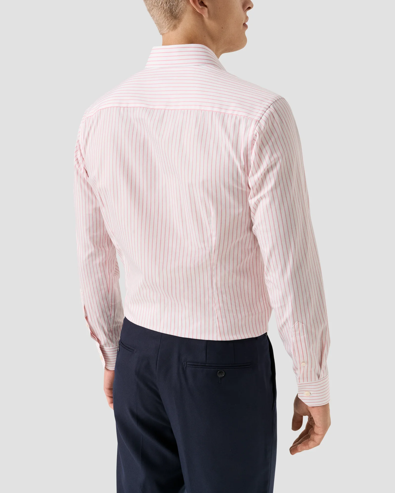 Eton - pink striped signature twill shirt 261
