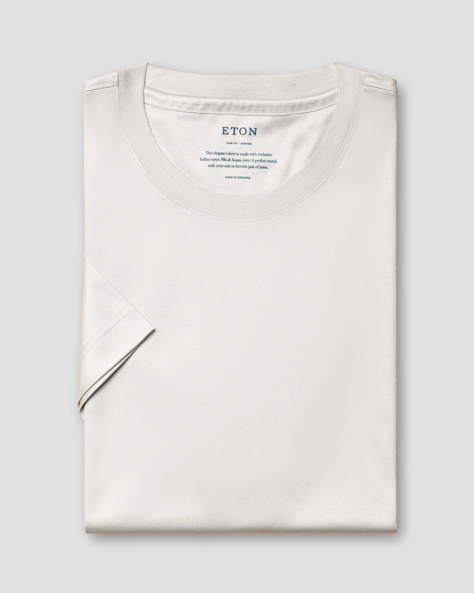 Eton - gray filo di scozia t shirt t shirt short sleeve boxfit t shirt
