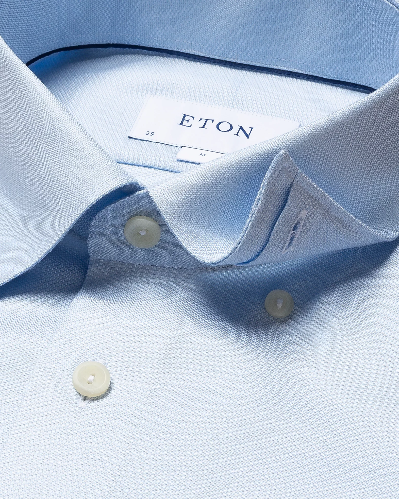 Eton - light blue cotton lyocell stretch