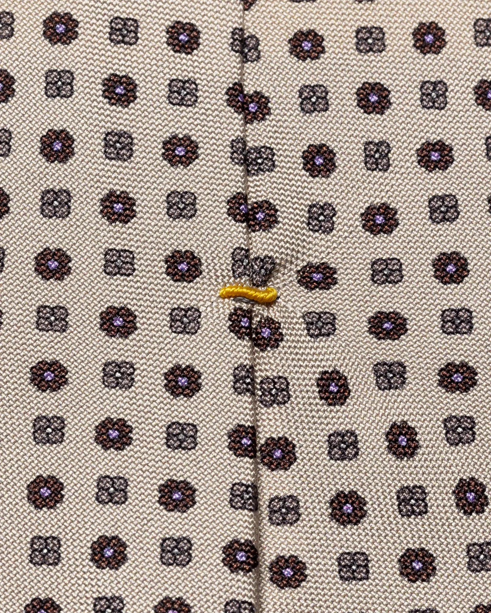 Eton - brown flower printed tie