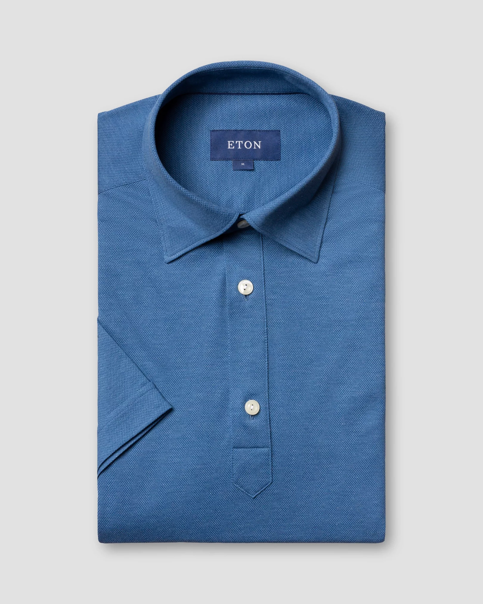 Eton - ocean blue polo shirt short sleeved