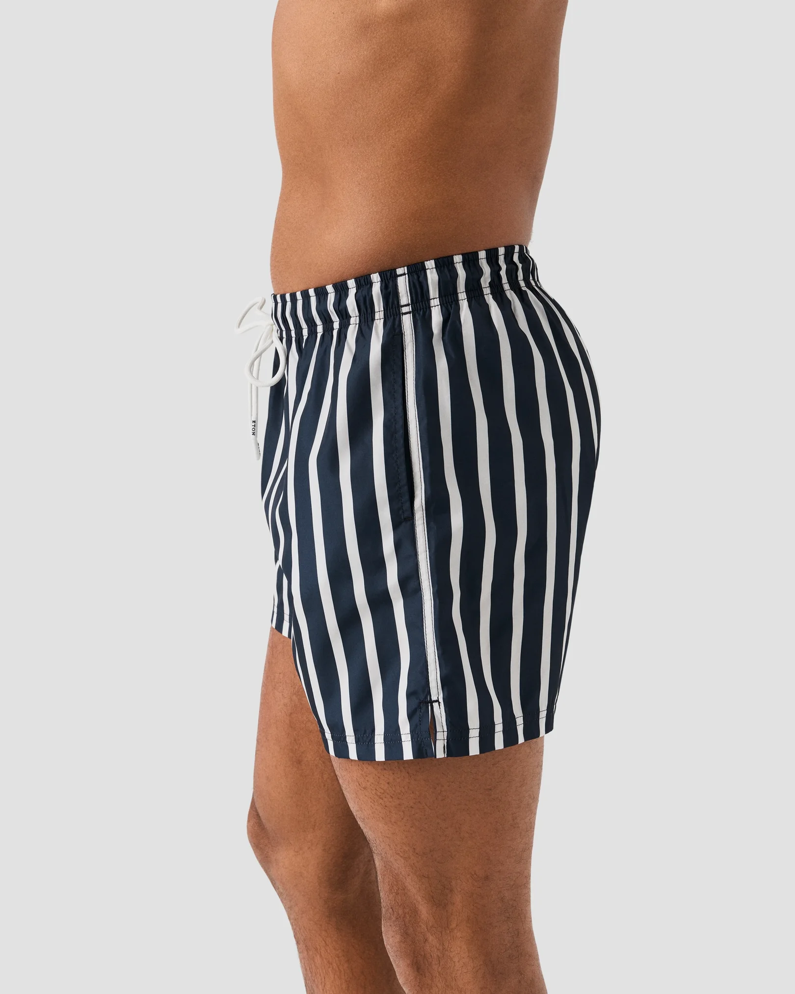 Eton - navy blue striped swim shorts