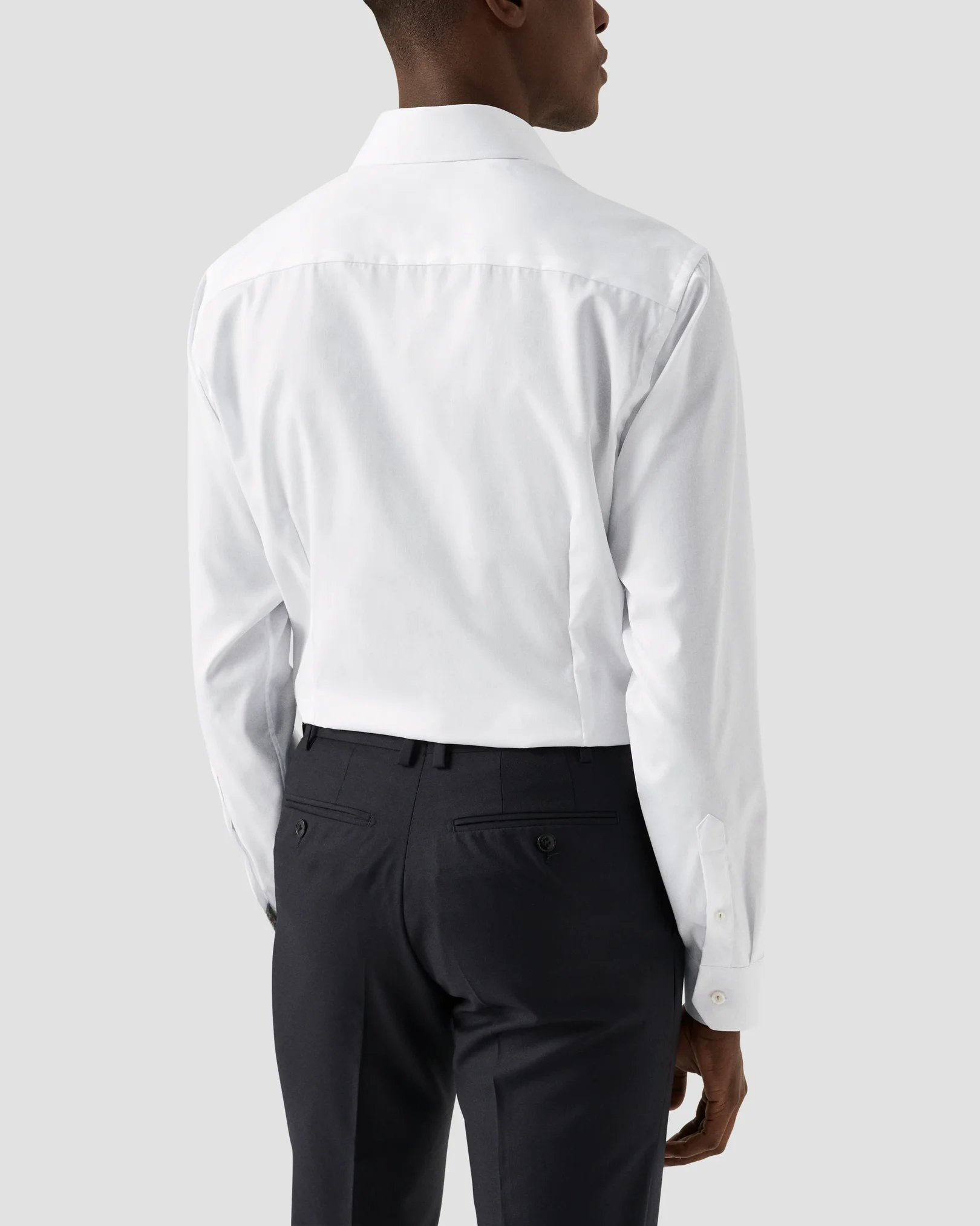 Eton - white signature twill floral cotrast shirt