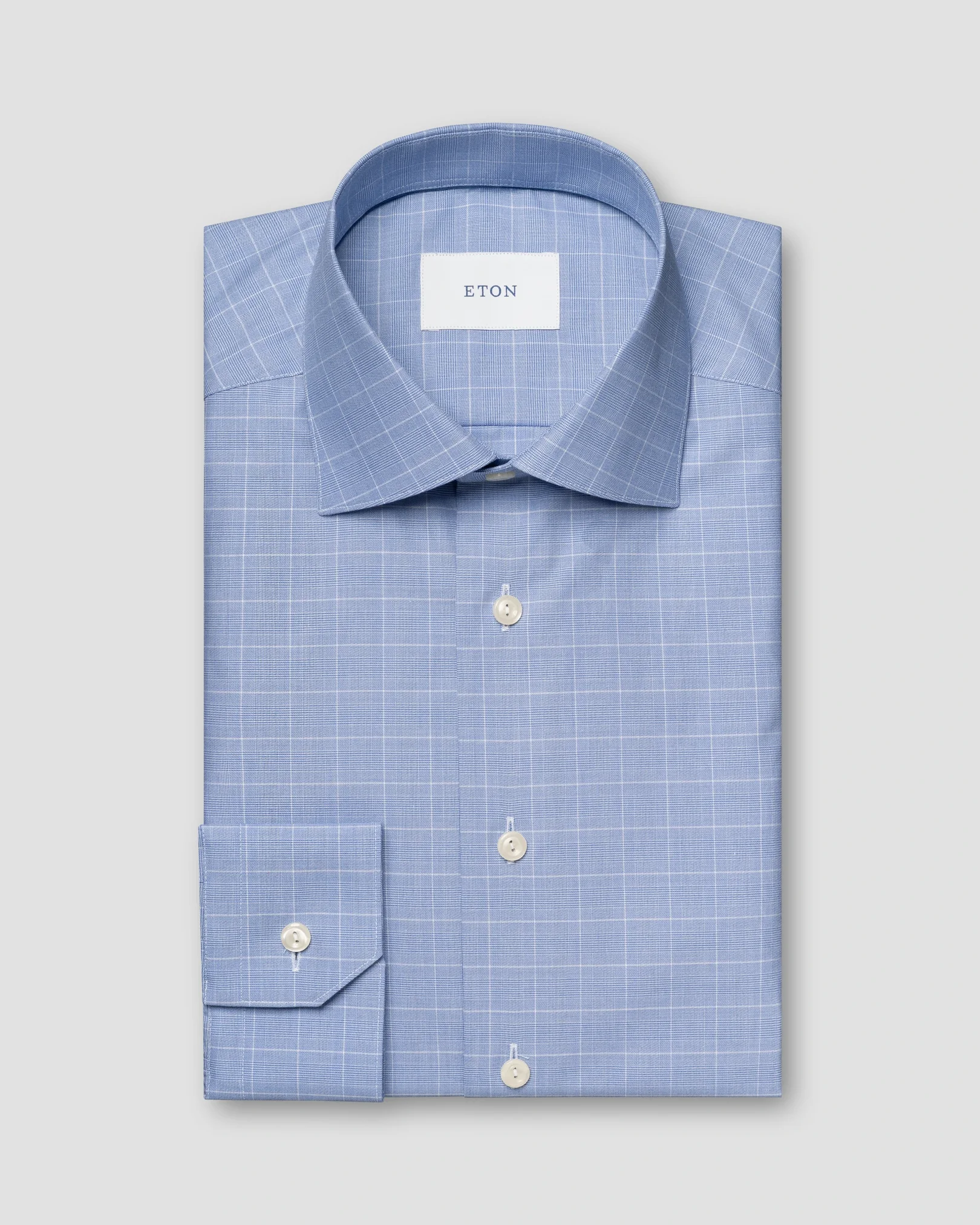 Eton - check twill shirt 260