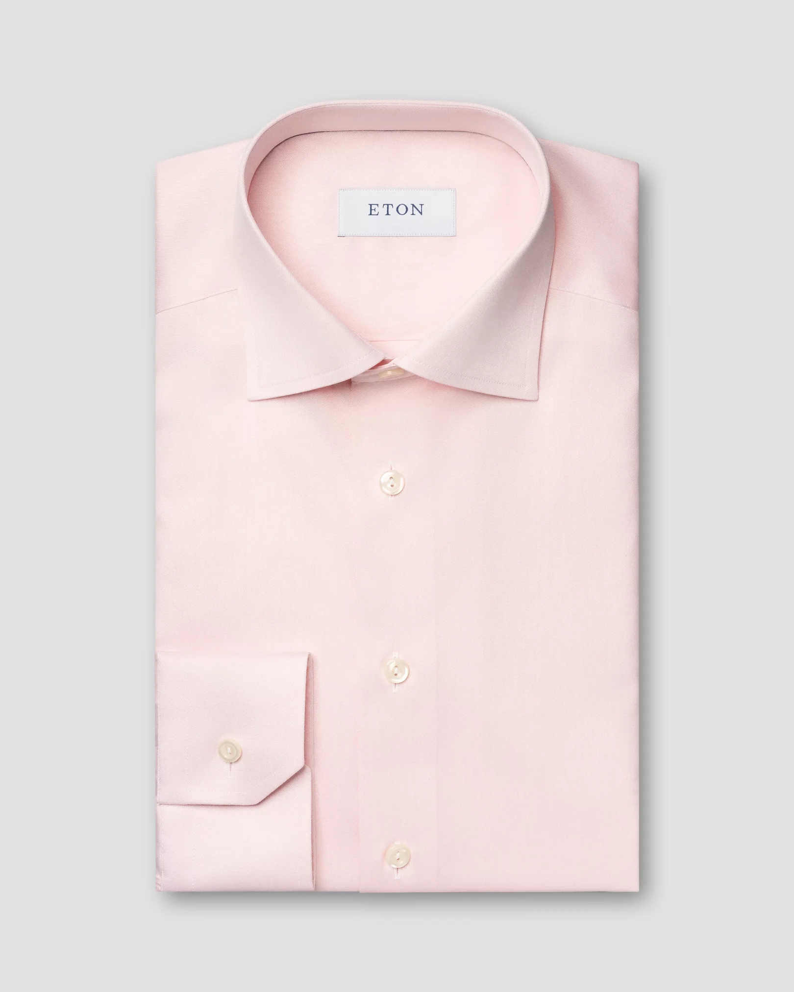 Eton - red solid signature twill shirt