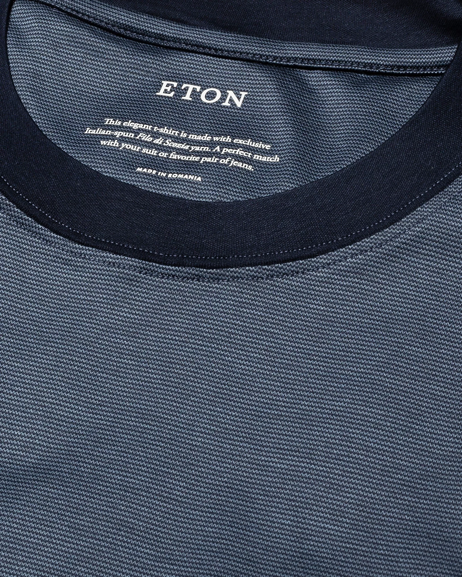 Eton - navy blue interlock jersey t shirt short sleeve t shirt t shirt