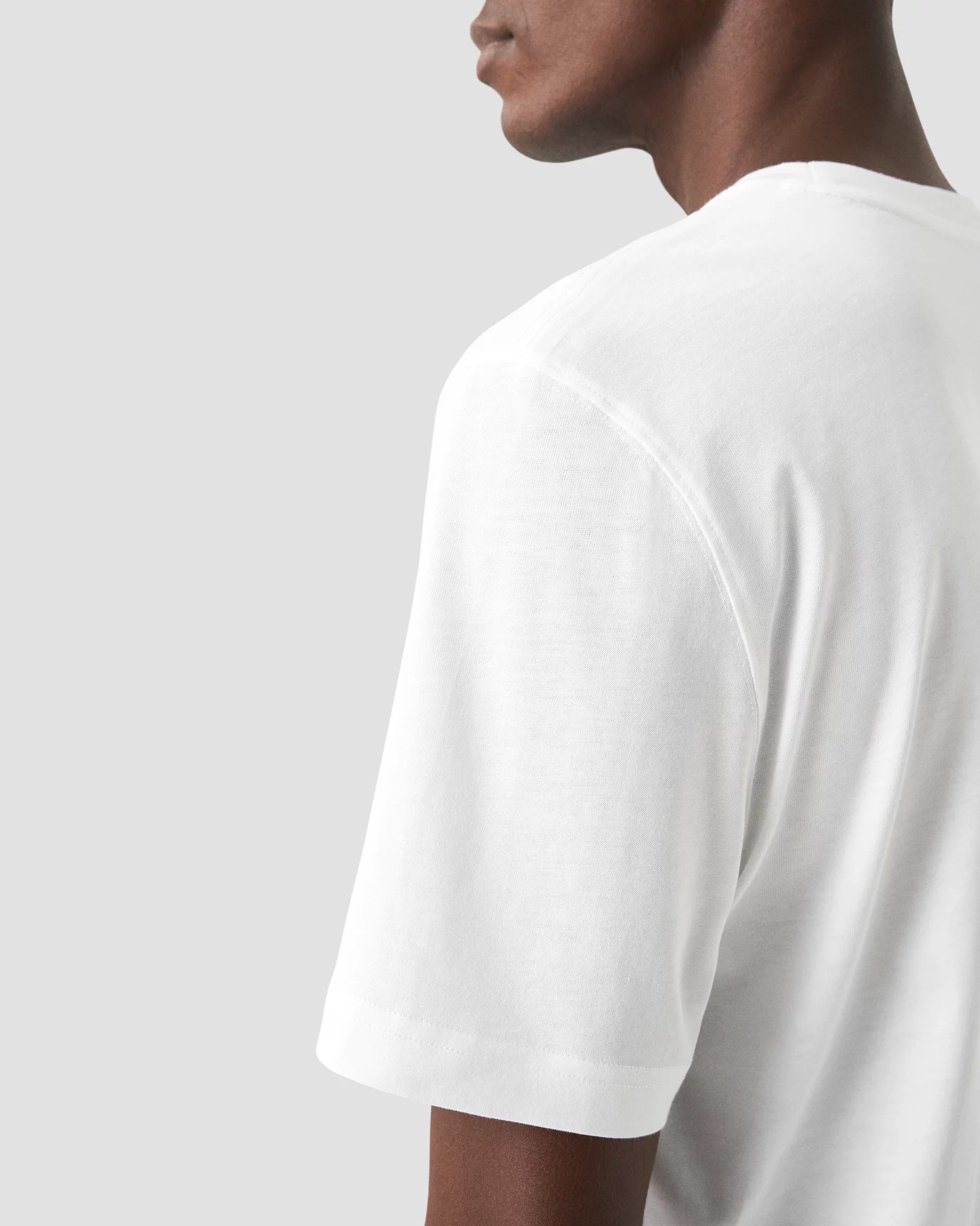 Eton - Chemise blanche en T-shirt de coton Supima