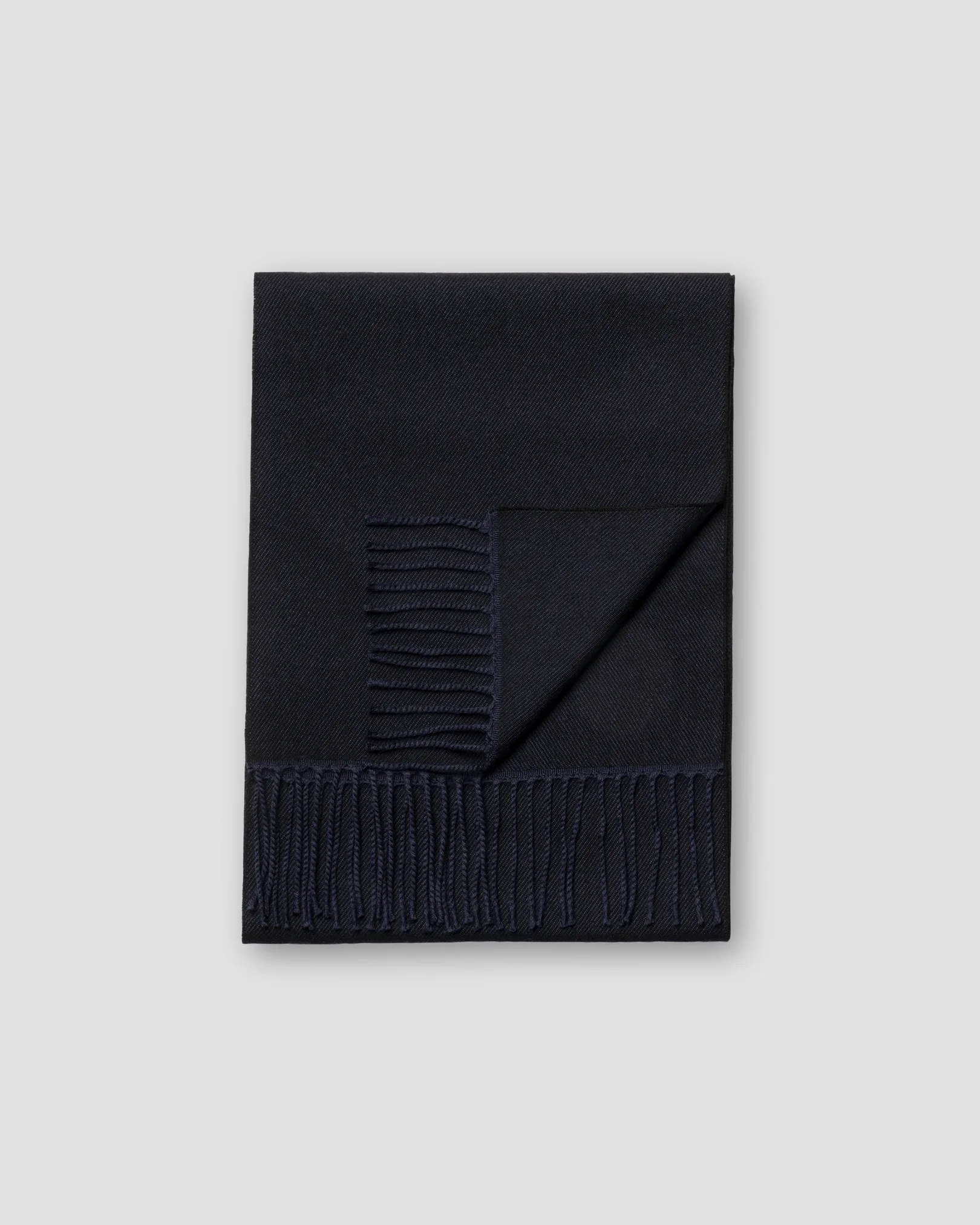 Eton - navy blue twill merino wool scarf