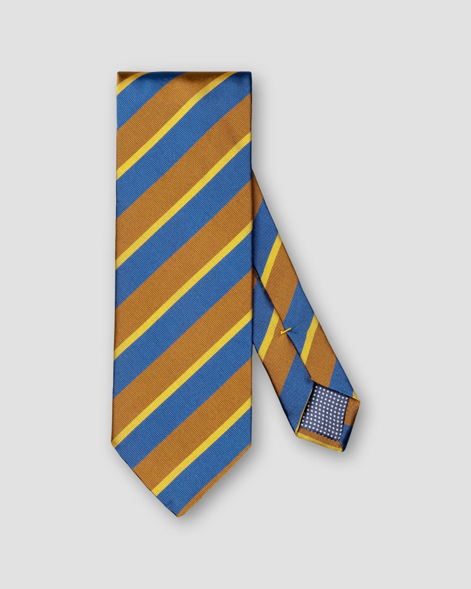 Eton - striped silk cotton mogador tie