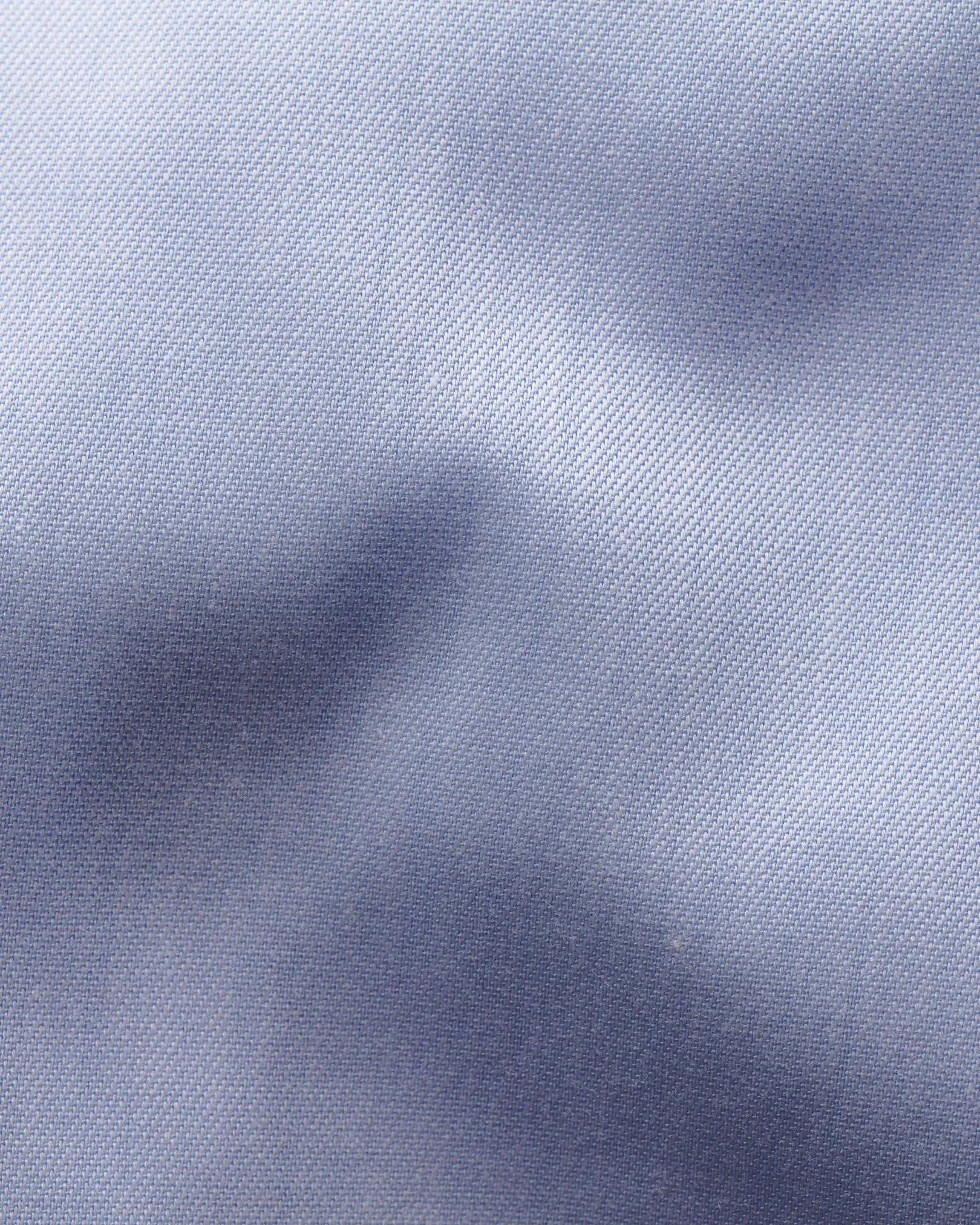 Eton - light blue twill shirt printed details extreme cut away