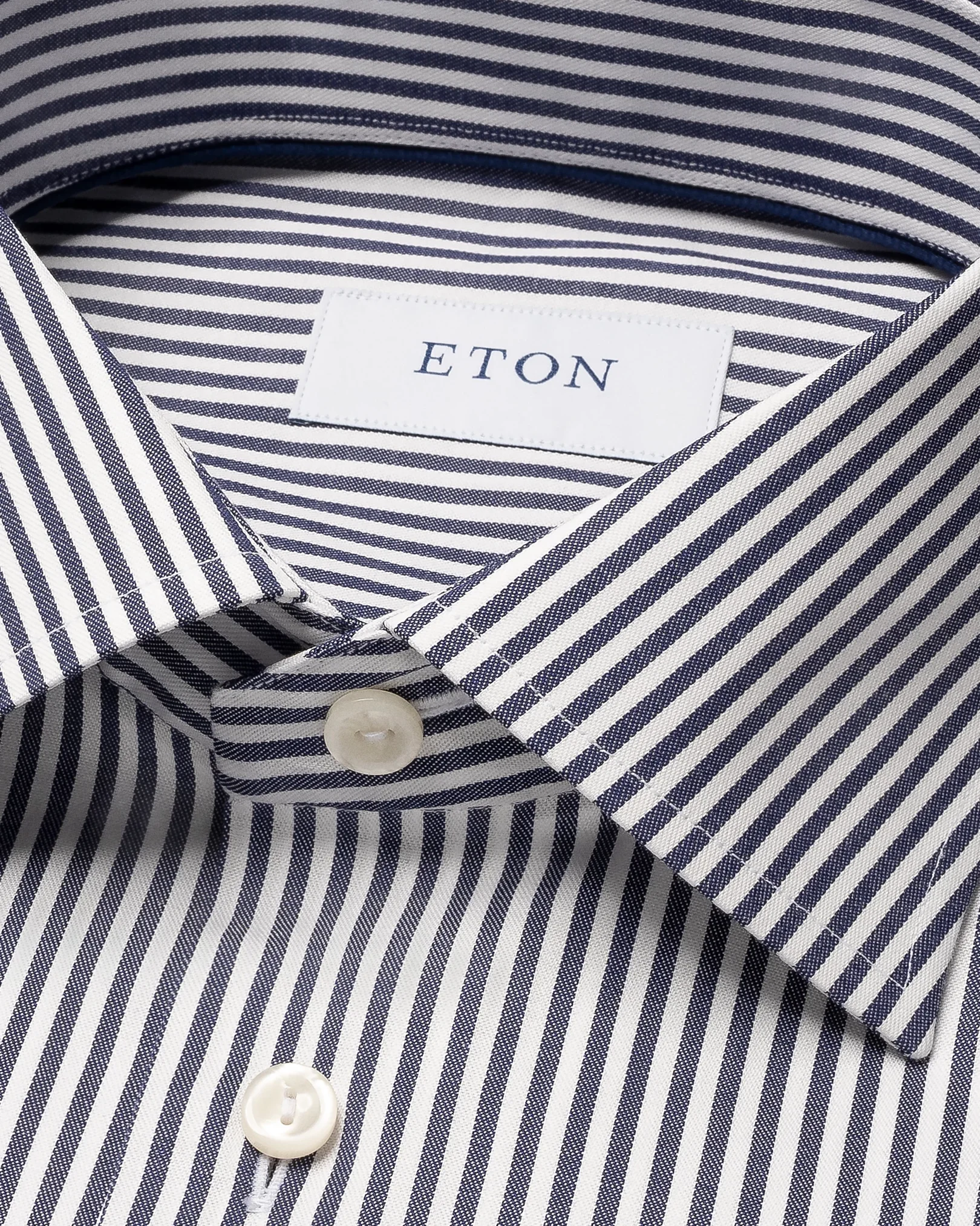 Eton - navy blue striped made to order