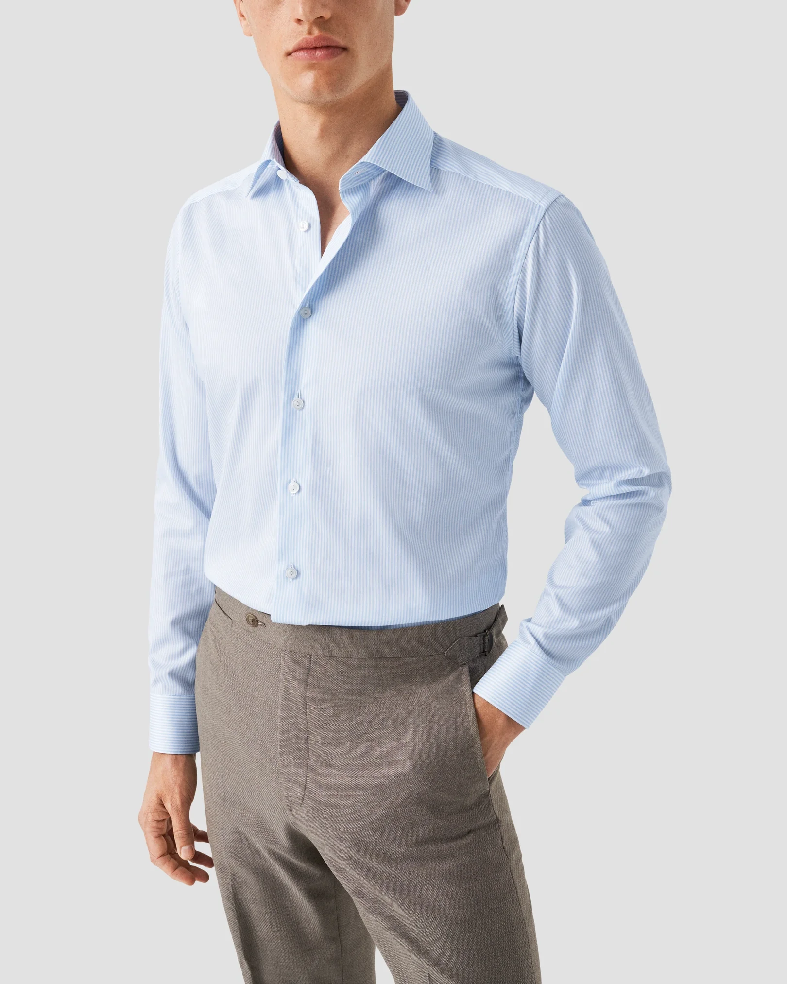 Eton - light blue mens shirt business