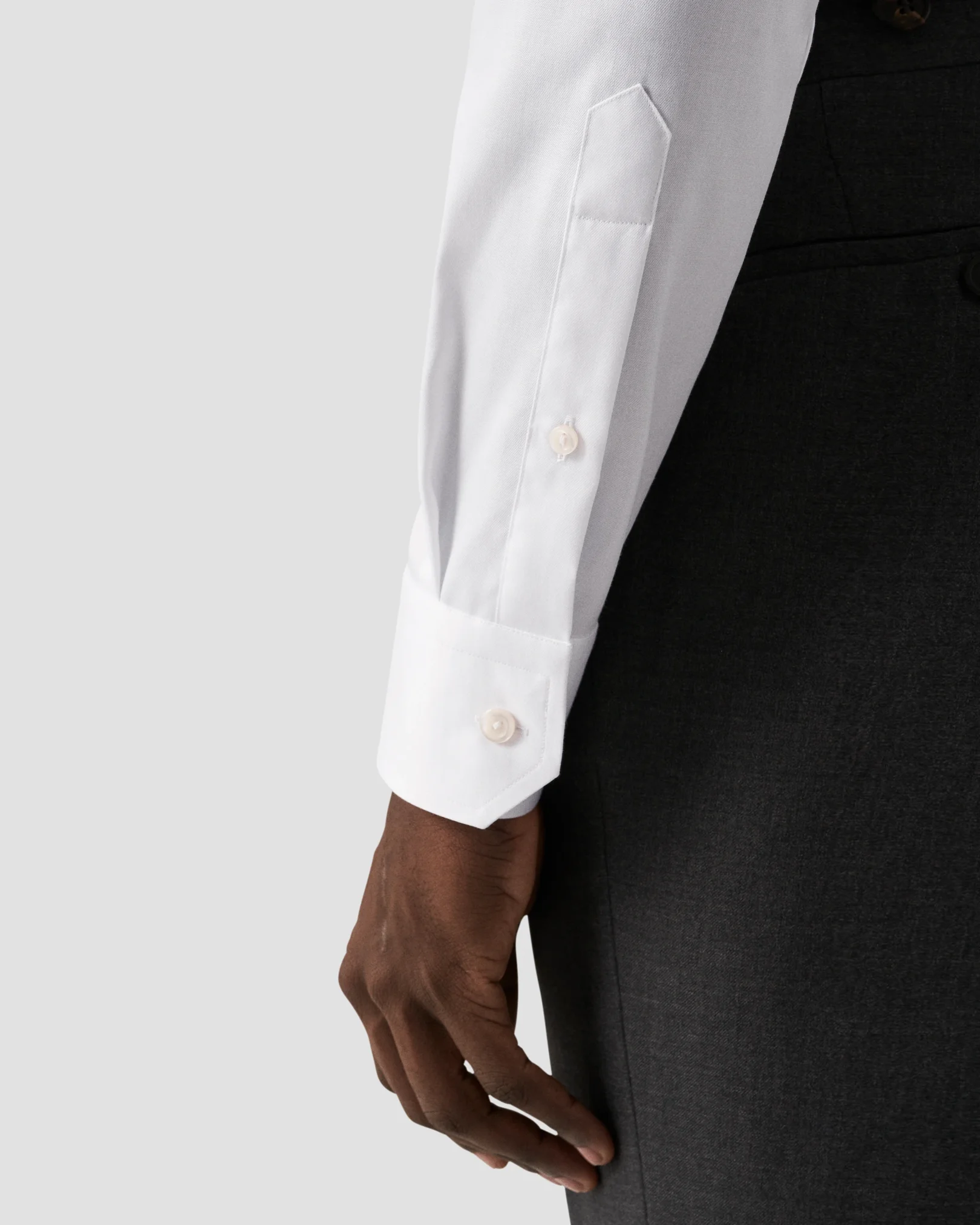 Eton - Chemise blanche en twill signature