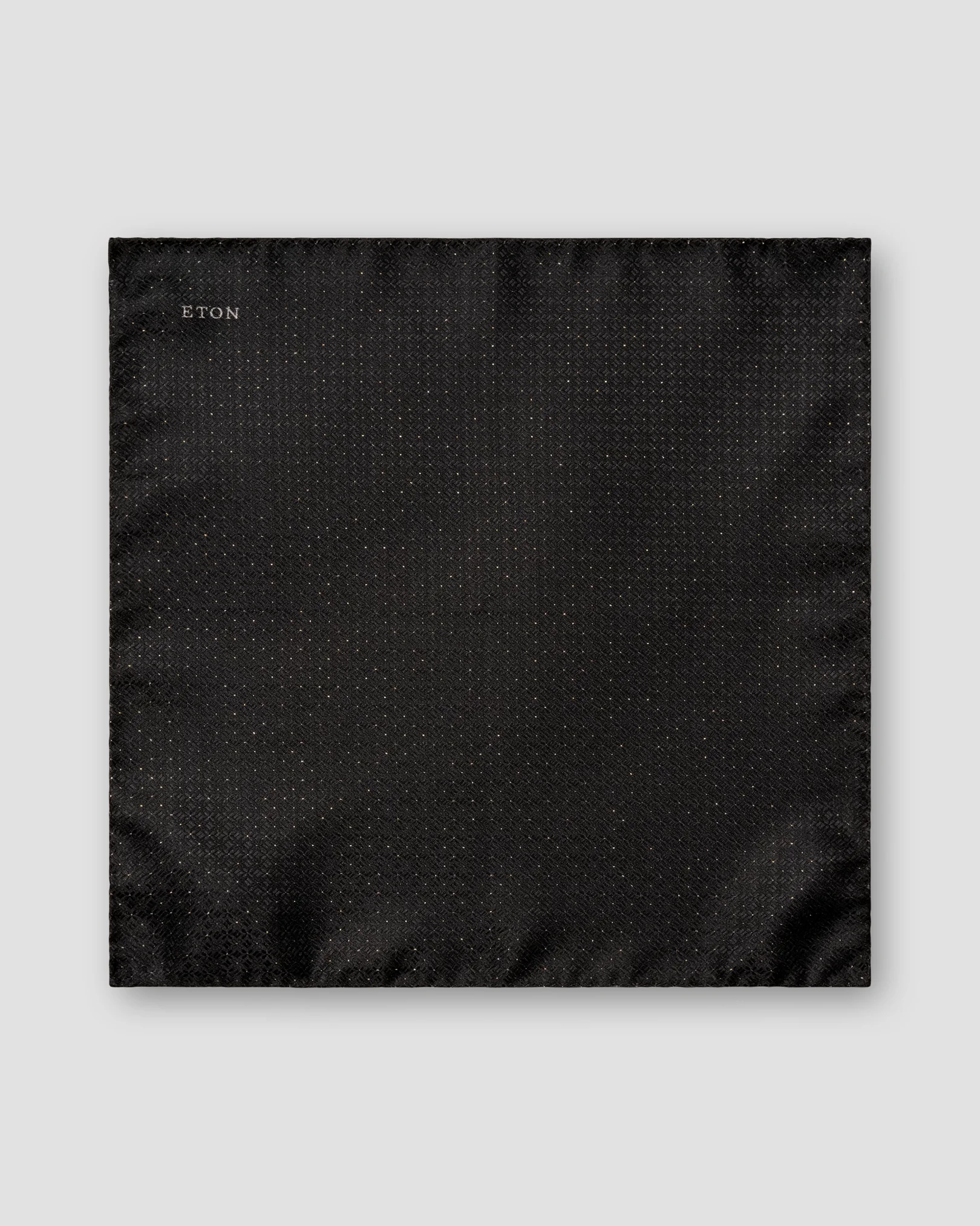 Eton - black lurex pocket square